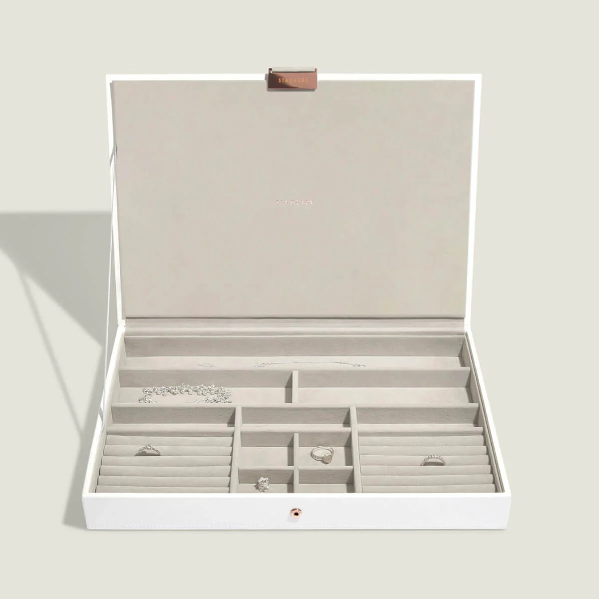 Stackers Supersize Jewellery Box (Lid) - White - Image 3
