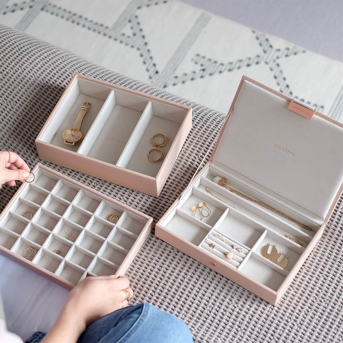 Stackers Classic Jewellery Box (Set) - Blush Pink - Image 8