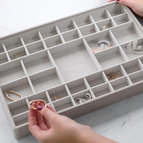 Stackers Supersize Jewellery Box (Trinket Layer) - Taupe - Image 2