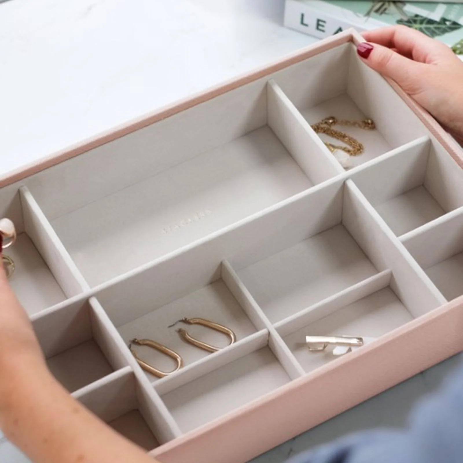 Stackers Supersize Jewellery Box (Watch & Accessory Layer) - Blush - Image 2