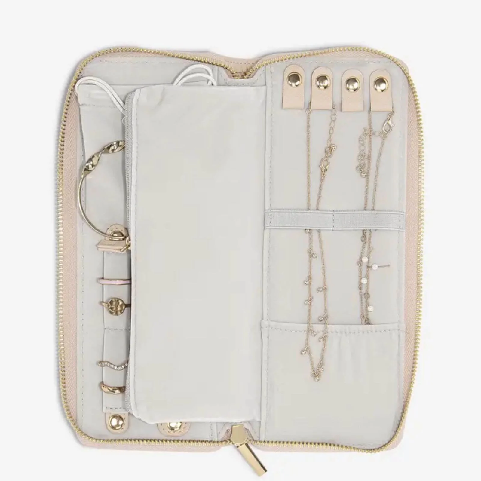 Stackers Woven Jewellery Roll - Blush - Image 2