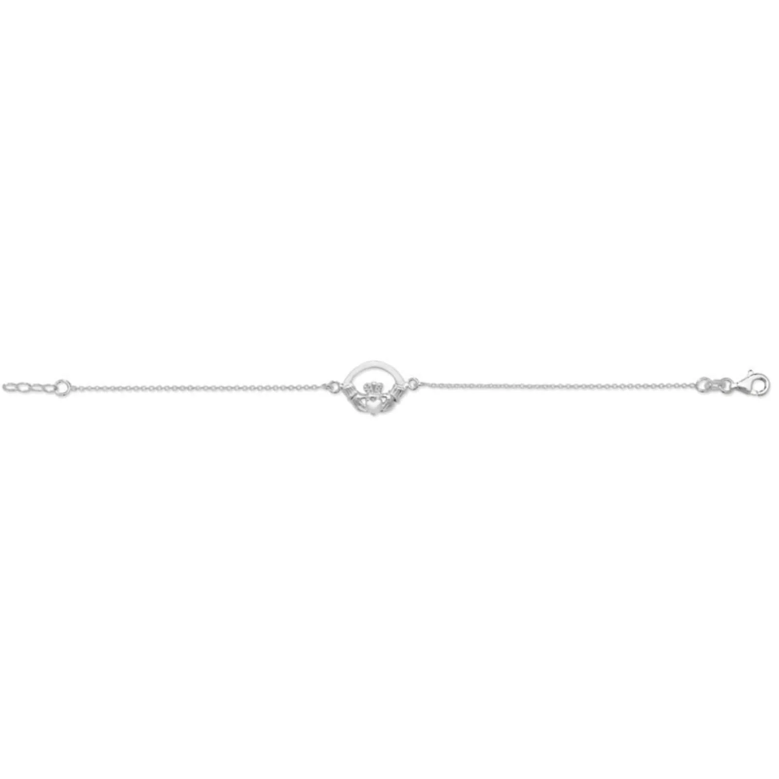 Sterling Silver Claddagh Dainty Bracelet - Image 2