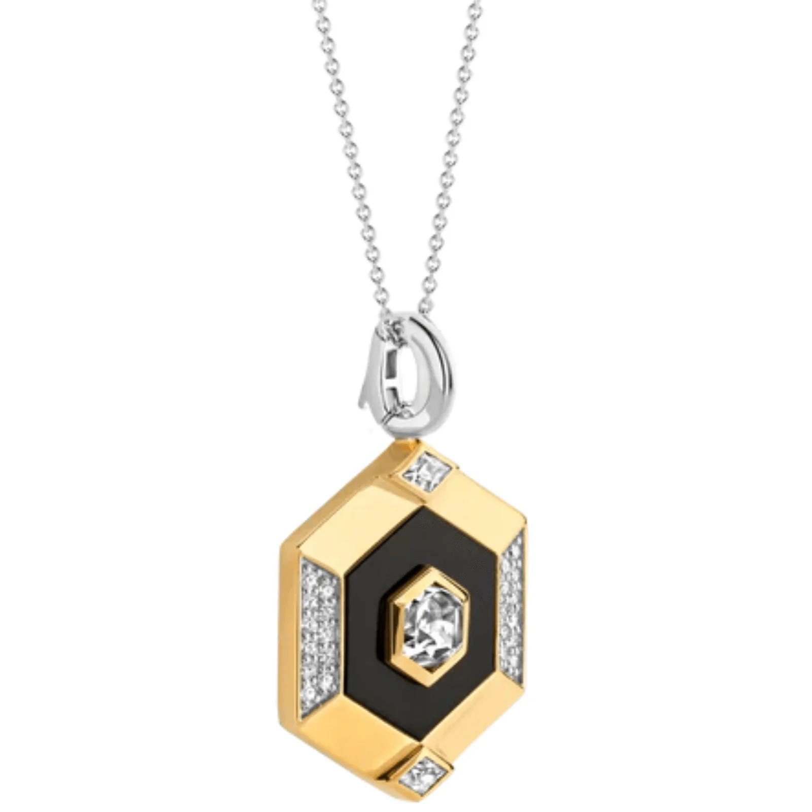 Ti Sento Black, Gold & Silver Pendant Necklace - Image 2