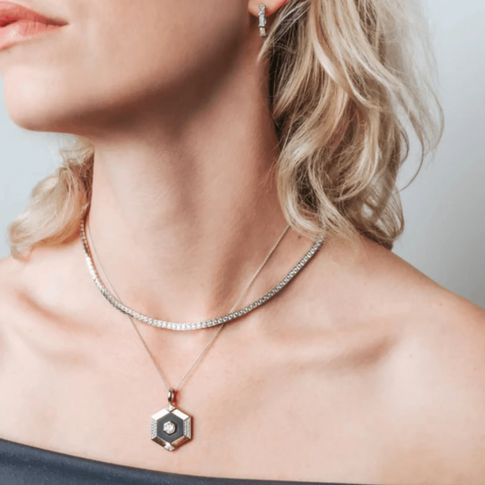 Ti Sento Black, Gold & Silver Pendant Necklace - Image 4