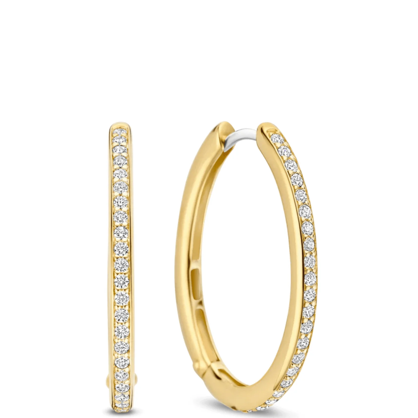 Ti Sento Gold Large Oval Hoop Earrings