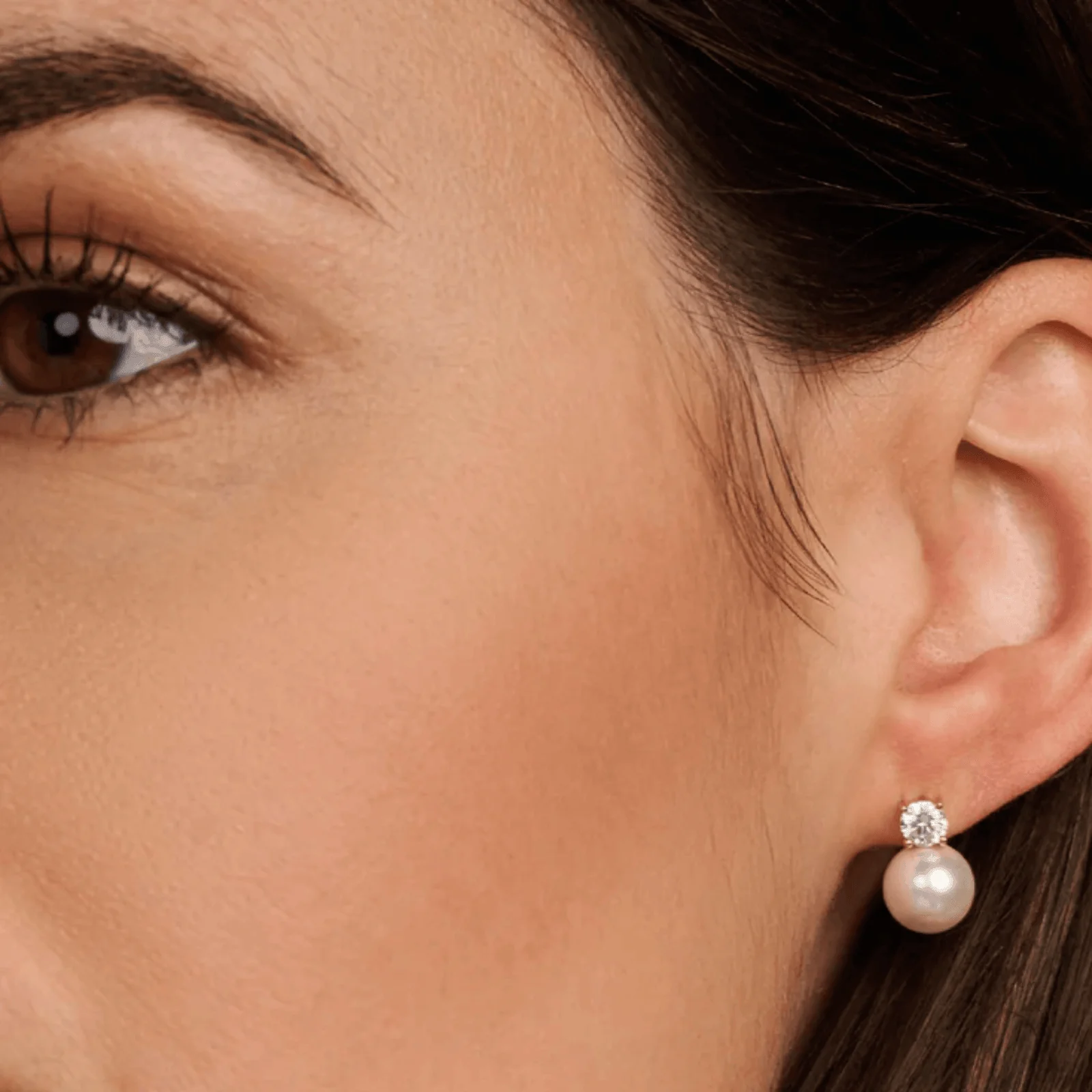 Ti Sento Gold Large Pearl Stud Earrings - Image 3