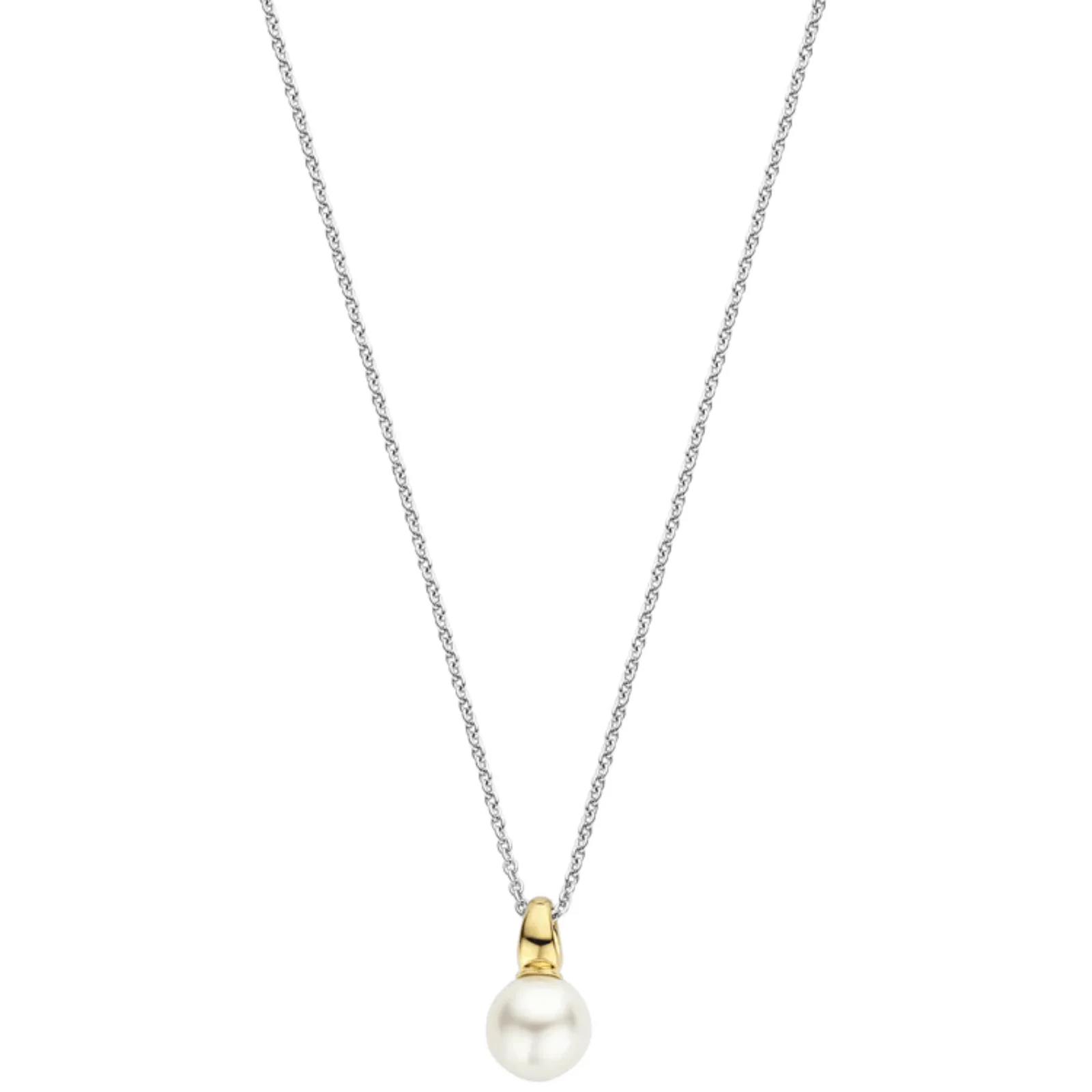 Ti Sento Gold & Silver Classic Pearl Necklace