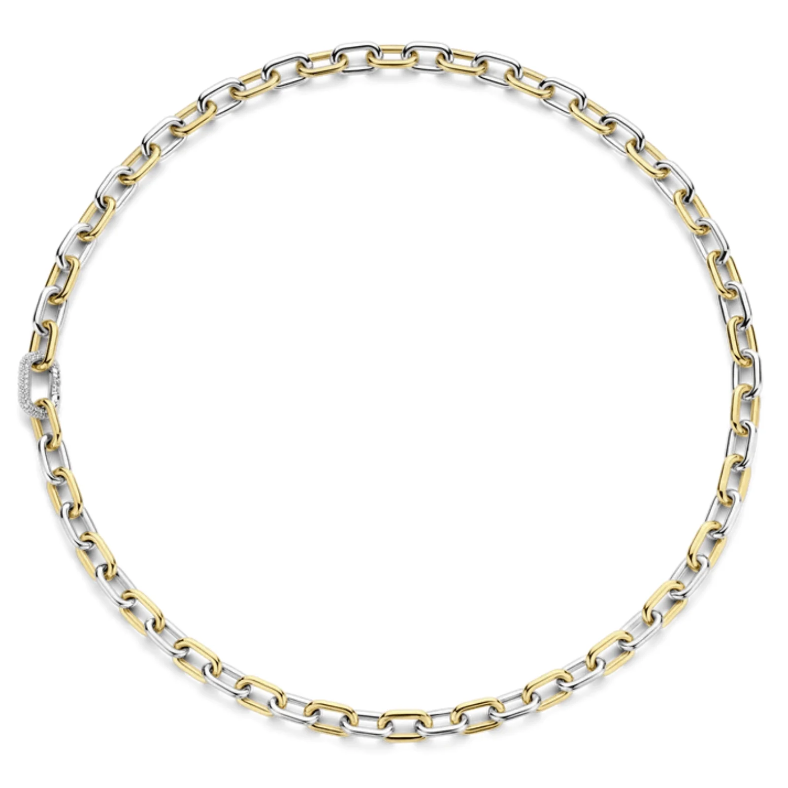 Ti Sento Gold & Silver Oval Long Mid Length Necklace - Image 2