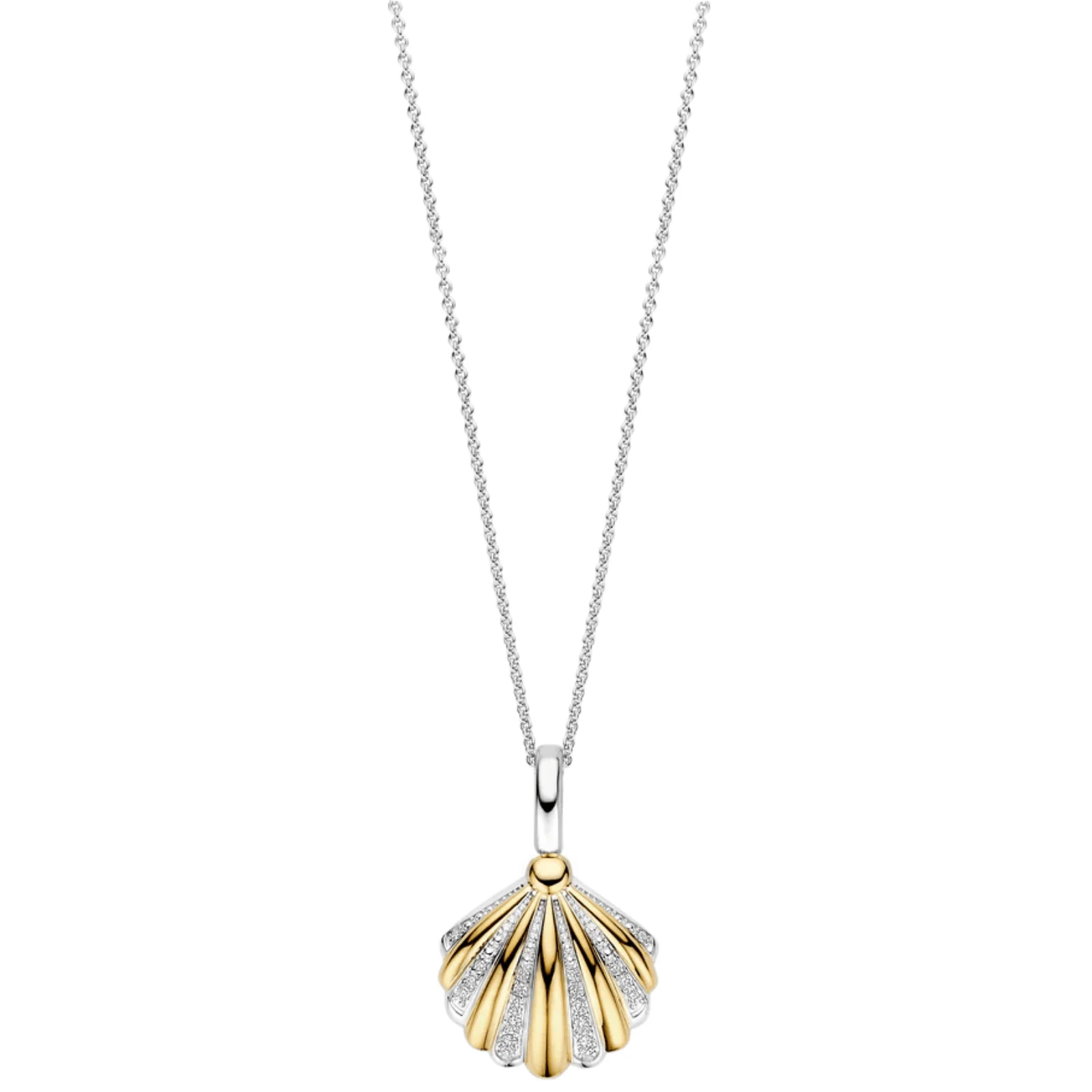 Ti Sento Gold & Silver Shell Pendant Necklace