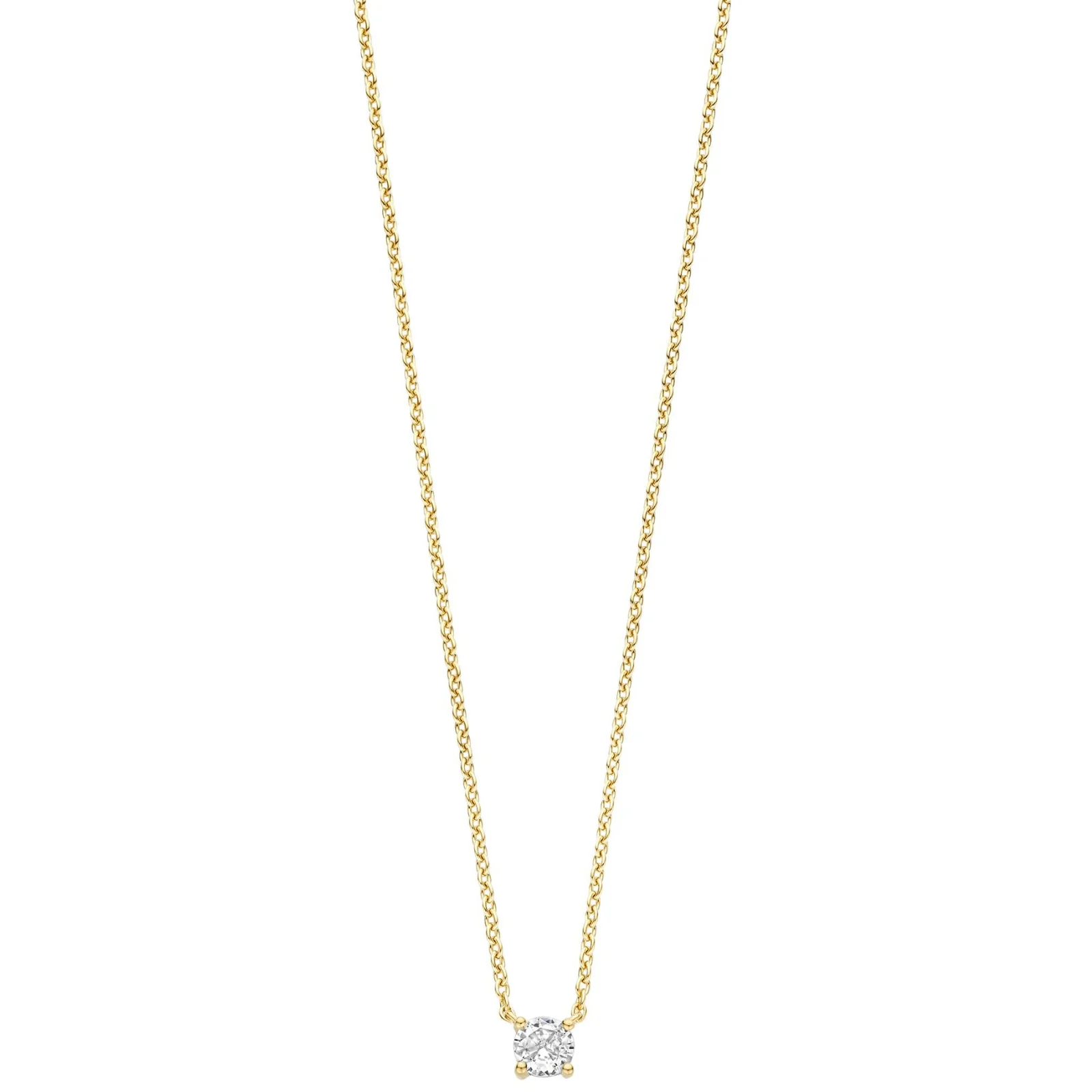 Ti Sento Gold Small Crystal Dainty Necklace