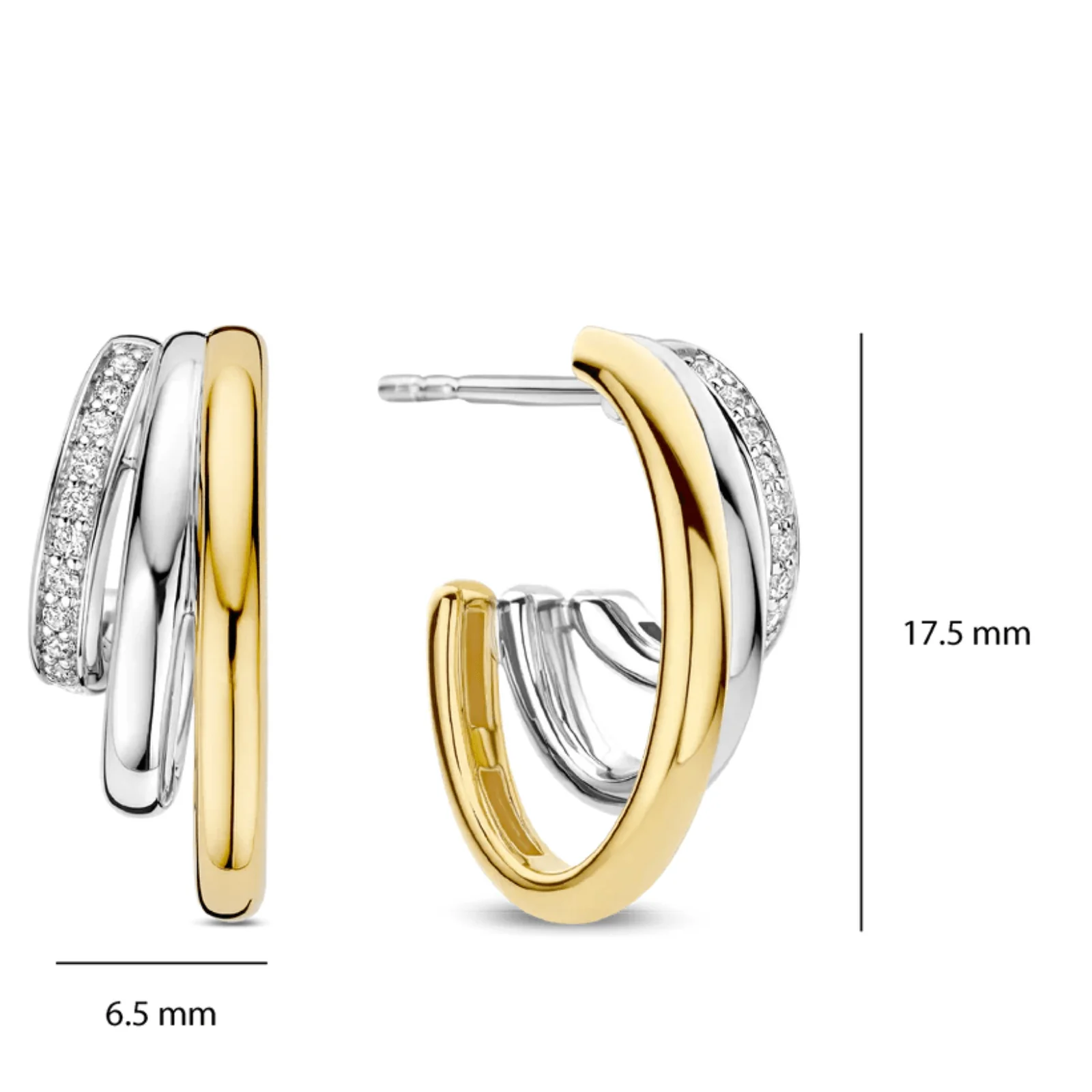 Ti Sento Oval Hoop Earrings - Image 2