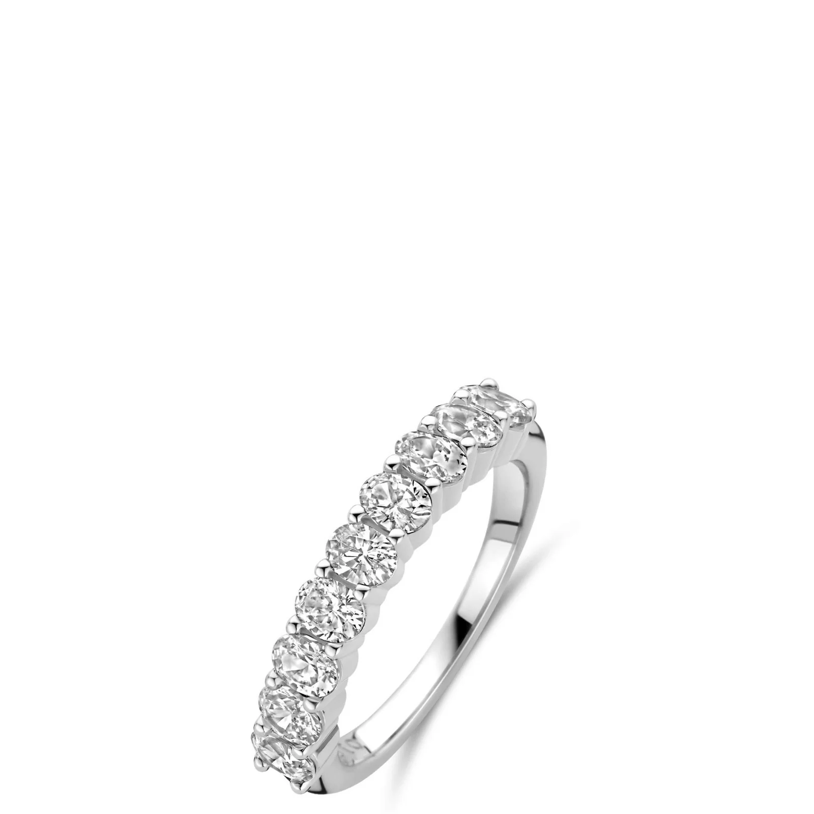 Ti Sento Silver Oval Zirconias Ring