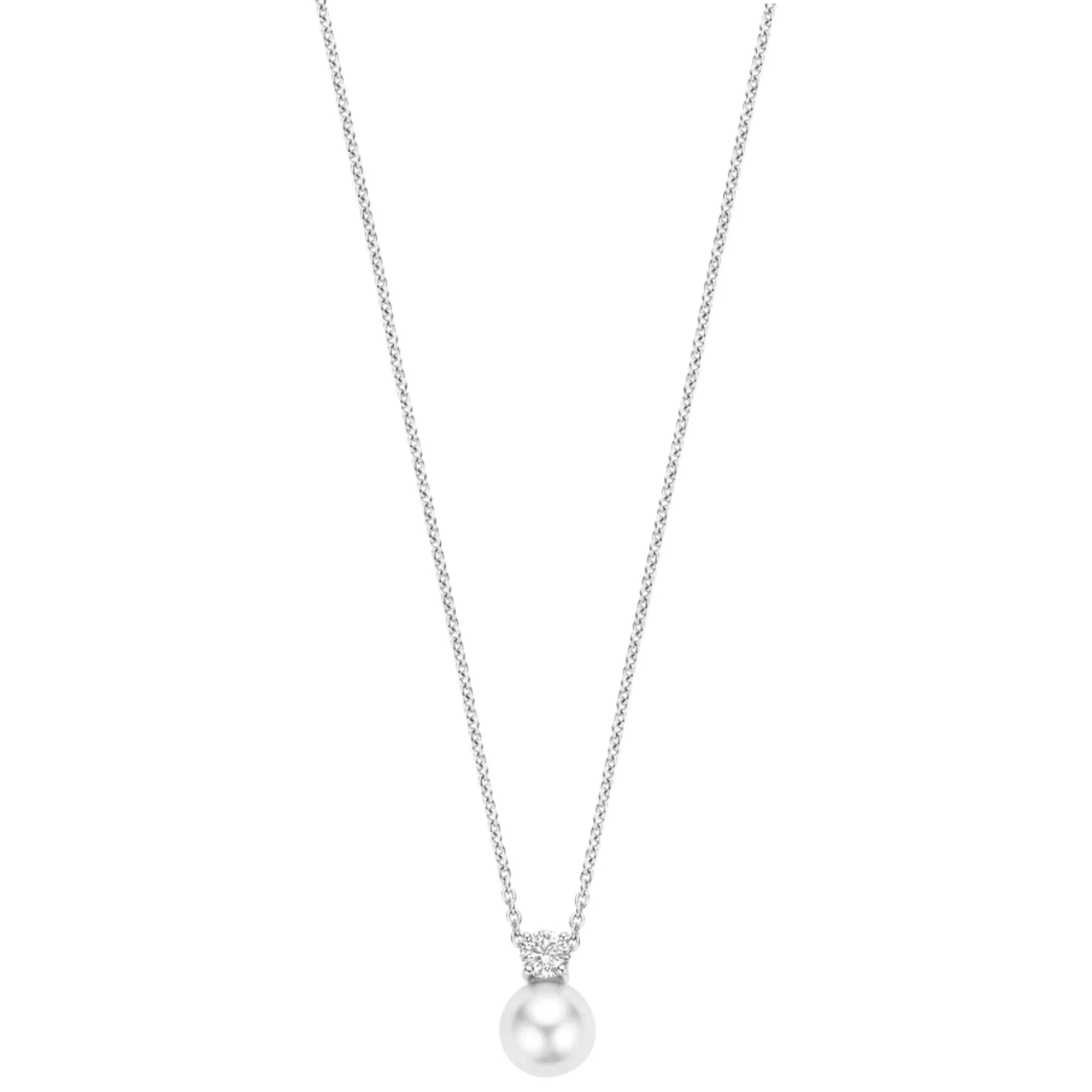 Ti Sento Silver Pearl Pendant Necklace