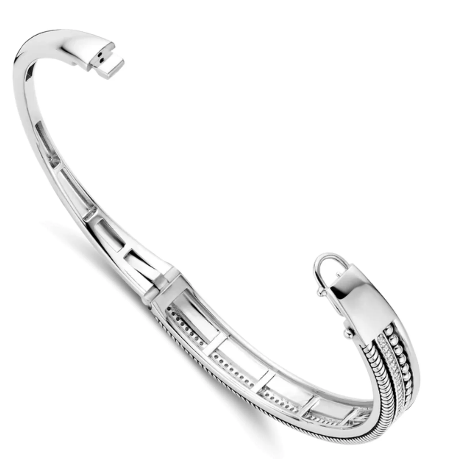 Ti Sento Silver Statement Bangle - Image 2