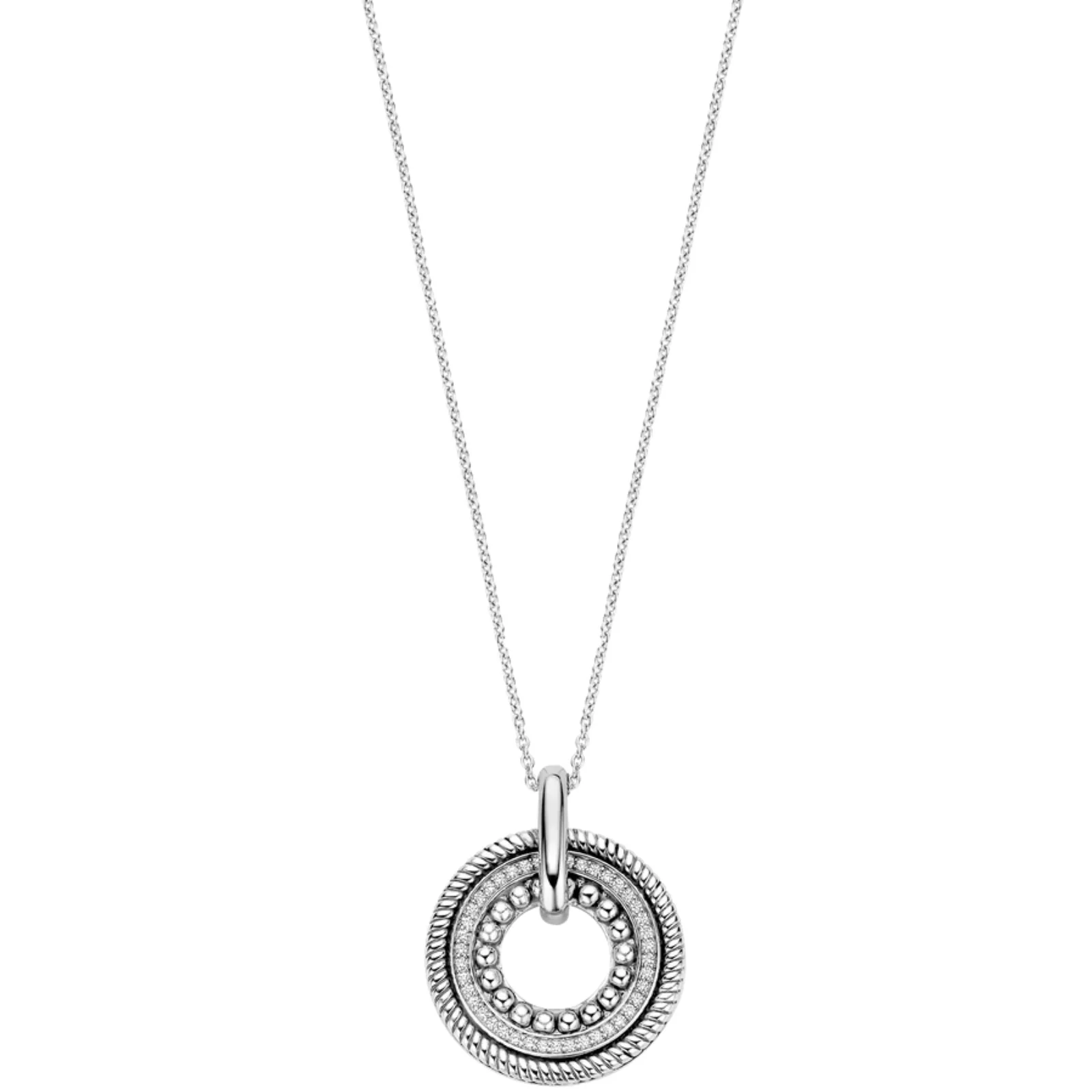Ti Sento Silver Statement Pendant Necklace