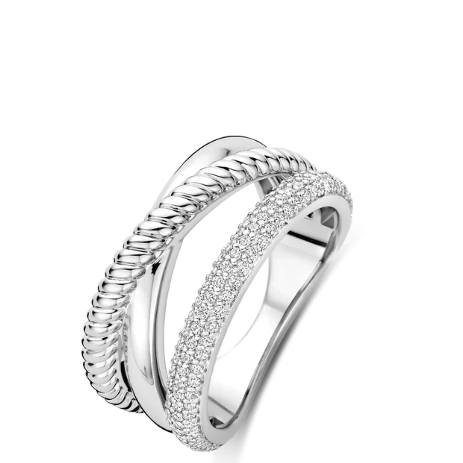 Ti Sento Silver Triple Band Ring