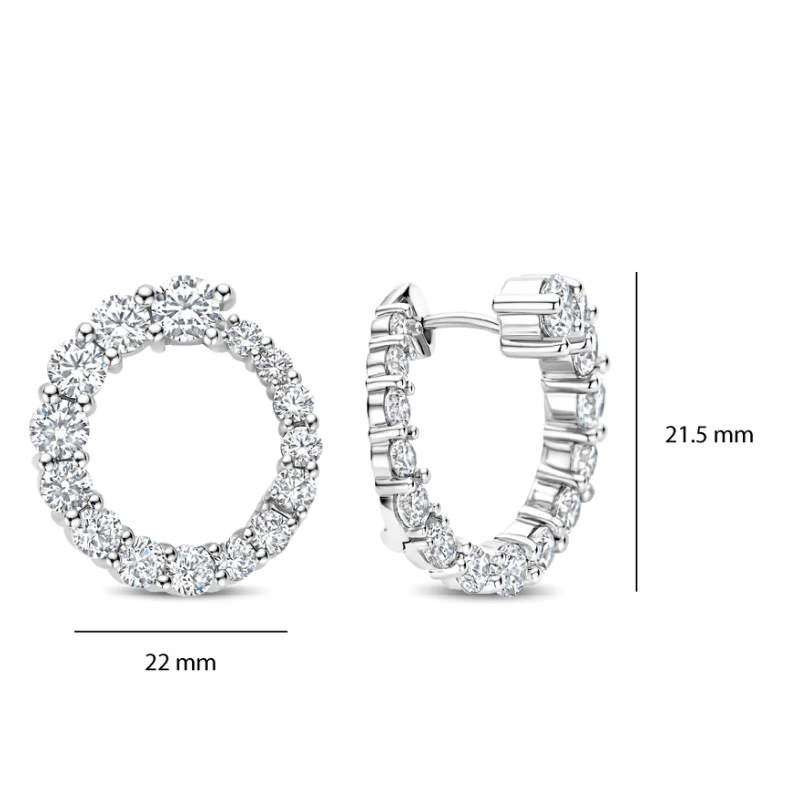 Ti Sento Silver Twisted Stud Earrings - Image 2