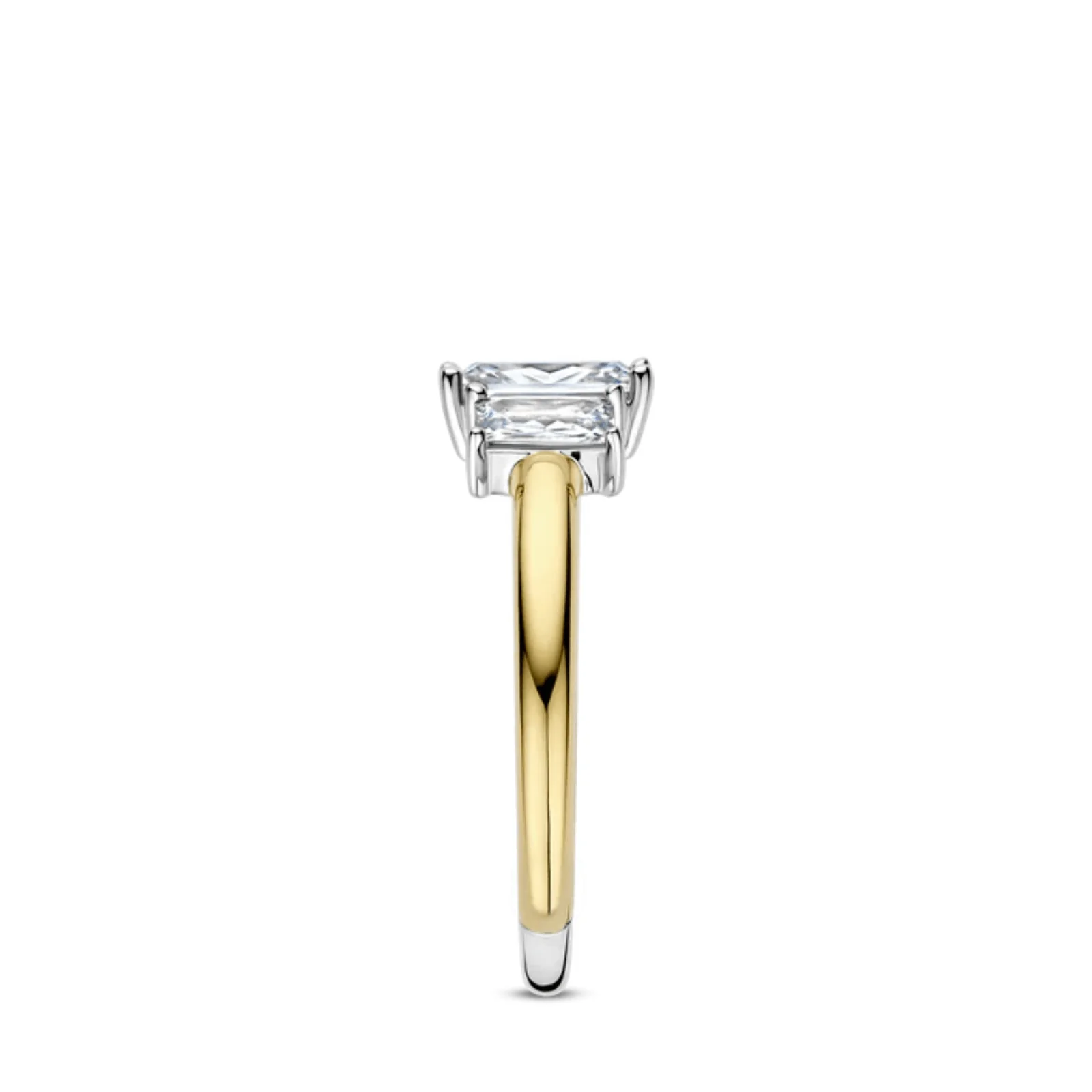 Ti Sento Two Tone Baguette Zirconia Ring - Image 2