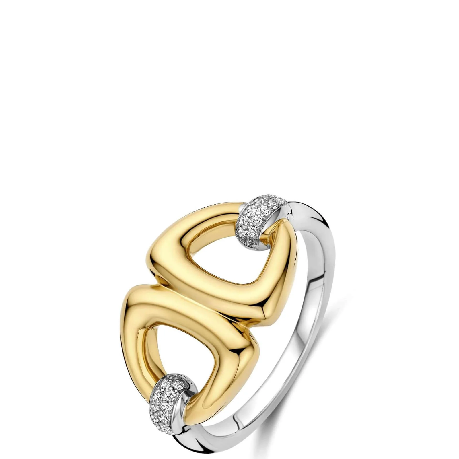 Ti Sento Two Tone Buckle Link Ring