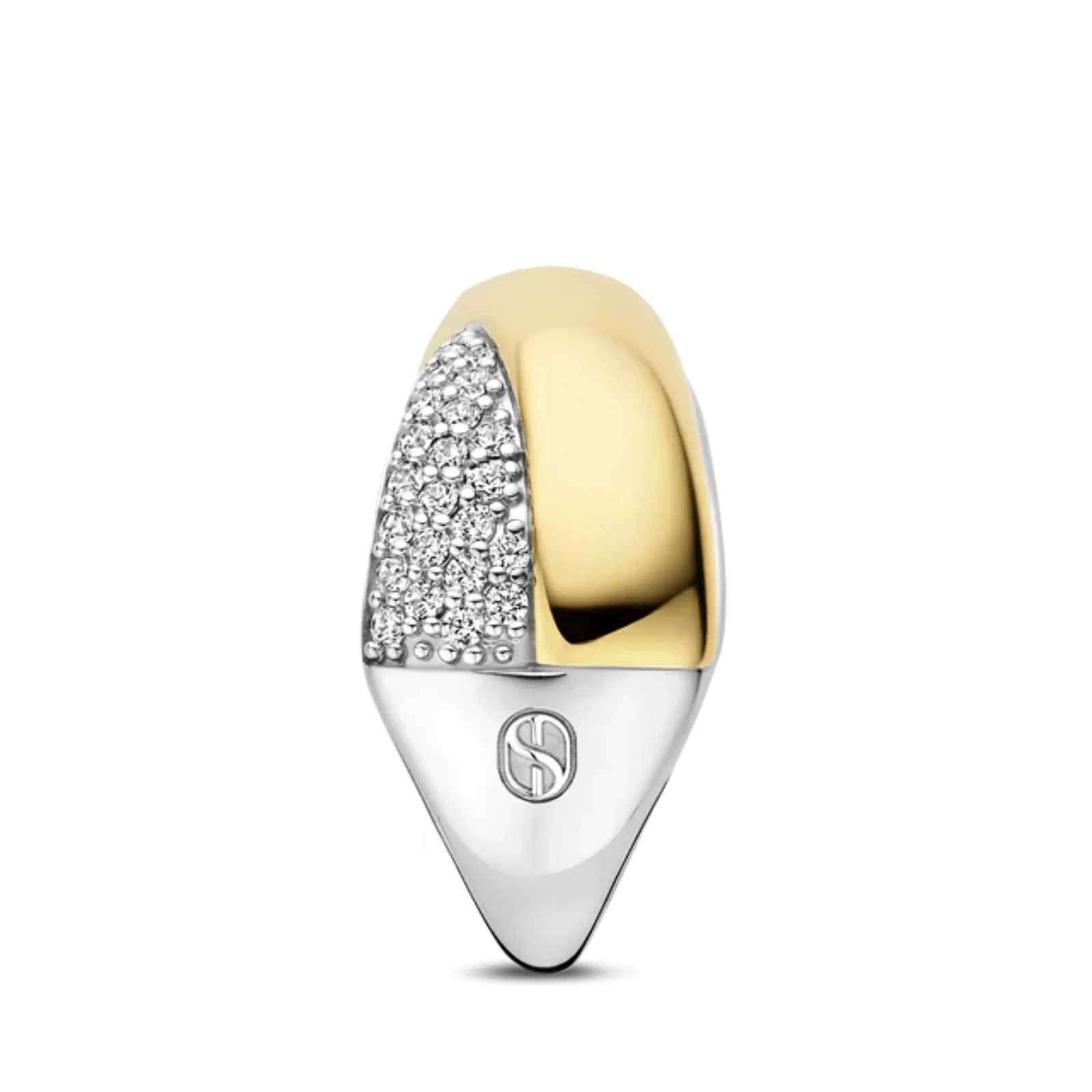 Ti Sento Two Tone Crossover Chunky Ring - Image 2