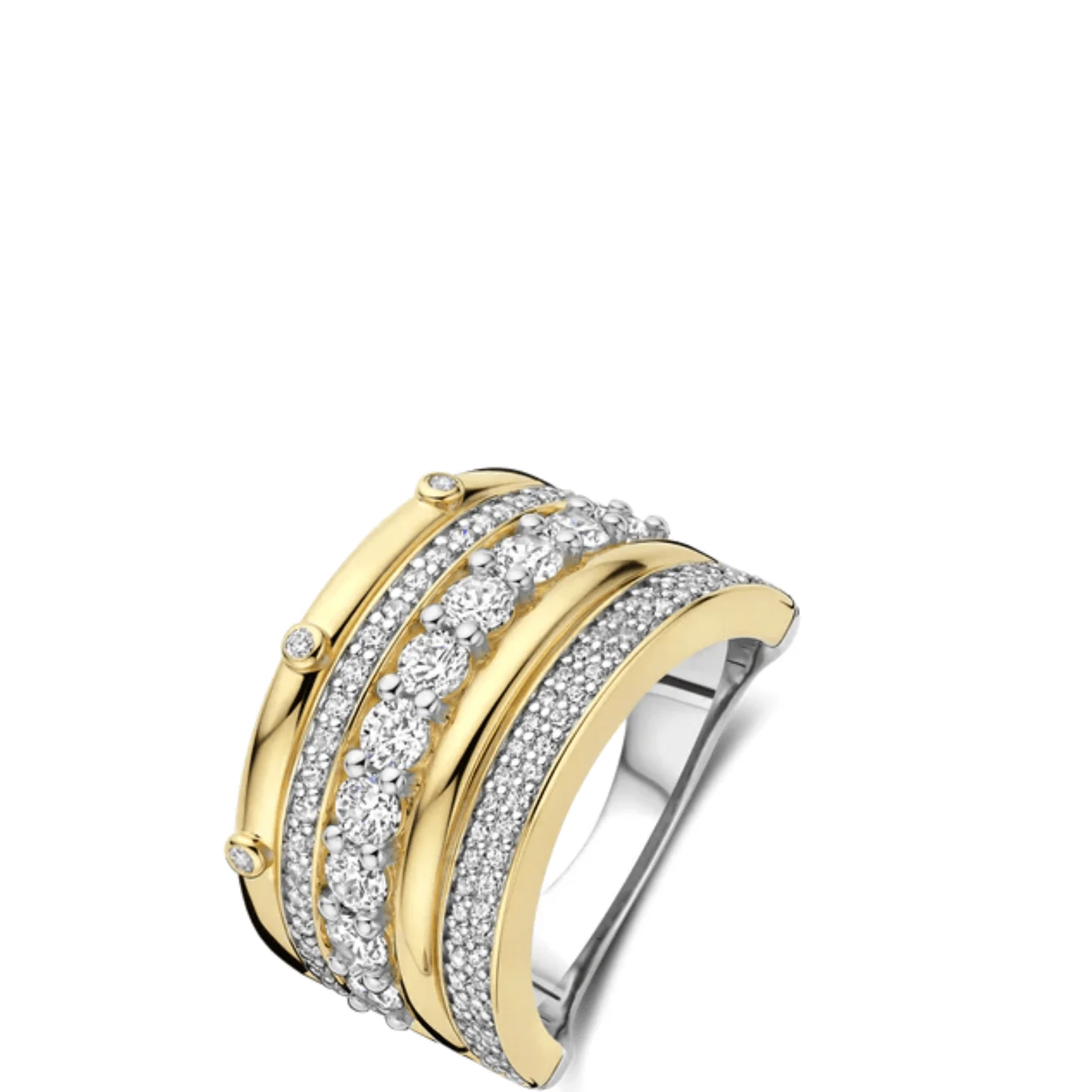 Ti Sento Two Tone Gold Chunky Ring