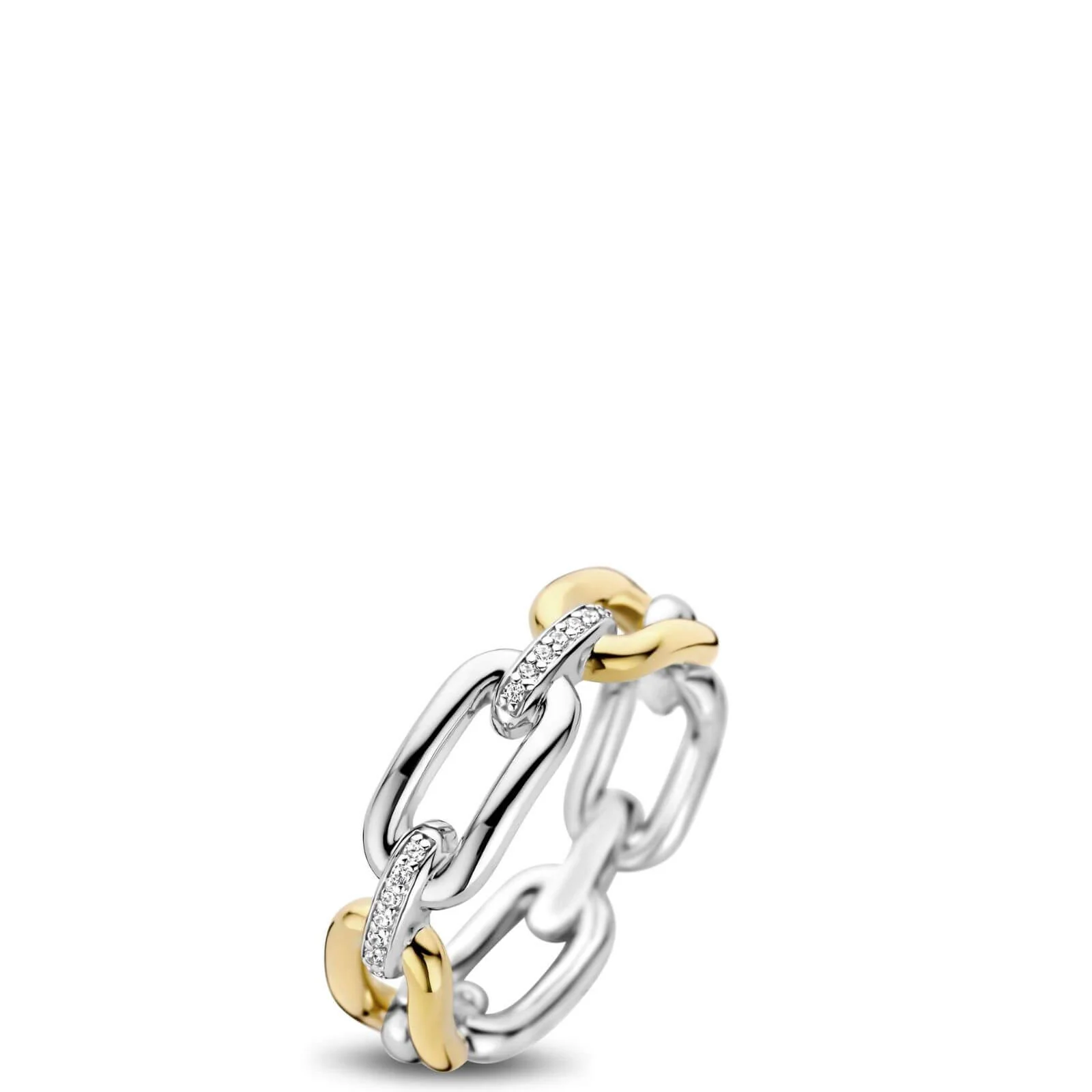 Ti Sento Two Tone Oval Link Ring