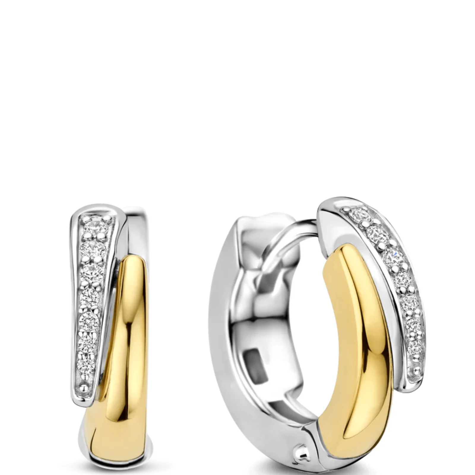 Ti Sento Two Tone Small Hoop Earrings