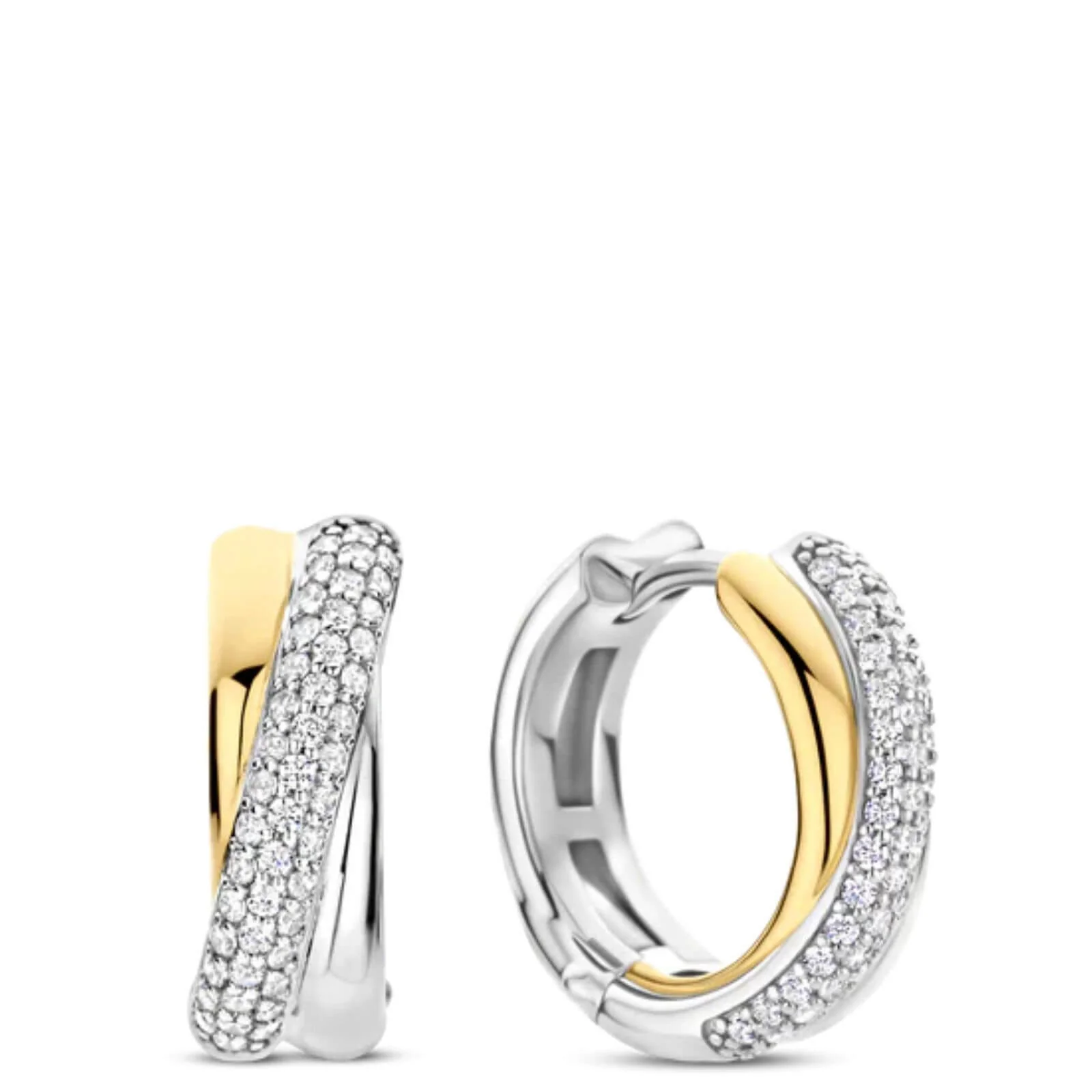 Ti Sento Two Tone Small Hoop Earrings