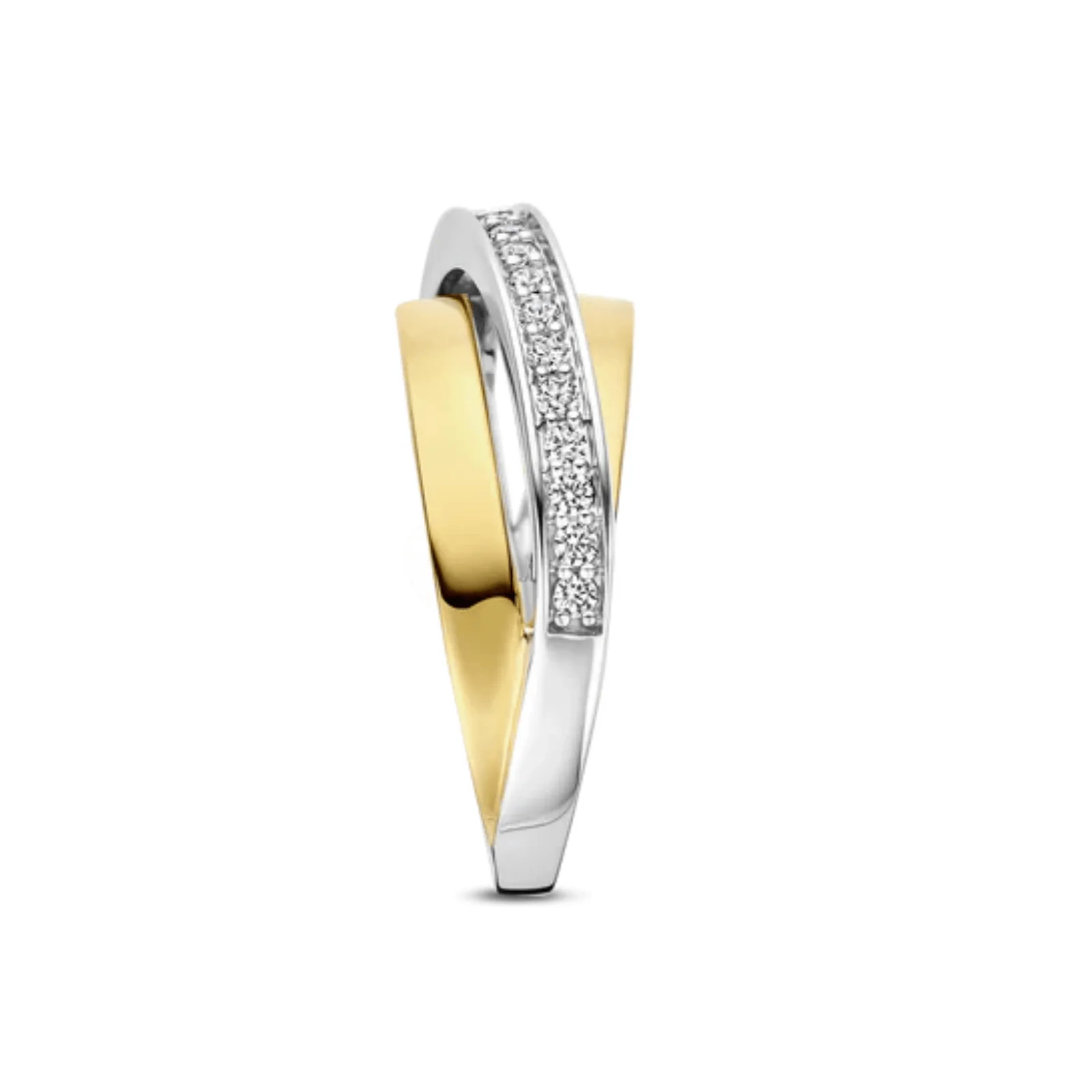 Ti Sento Two Tone Triple Band Ring - Image 2