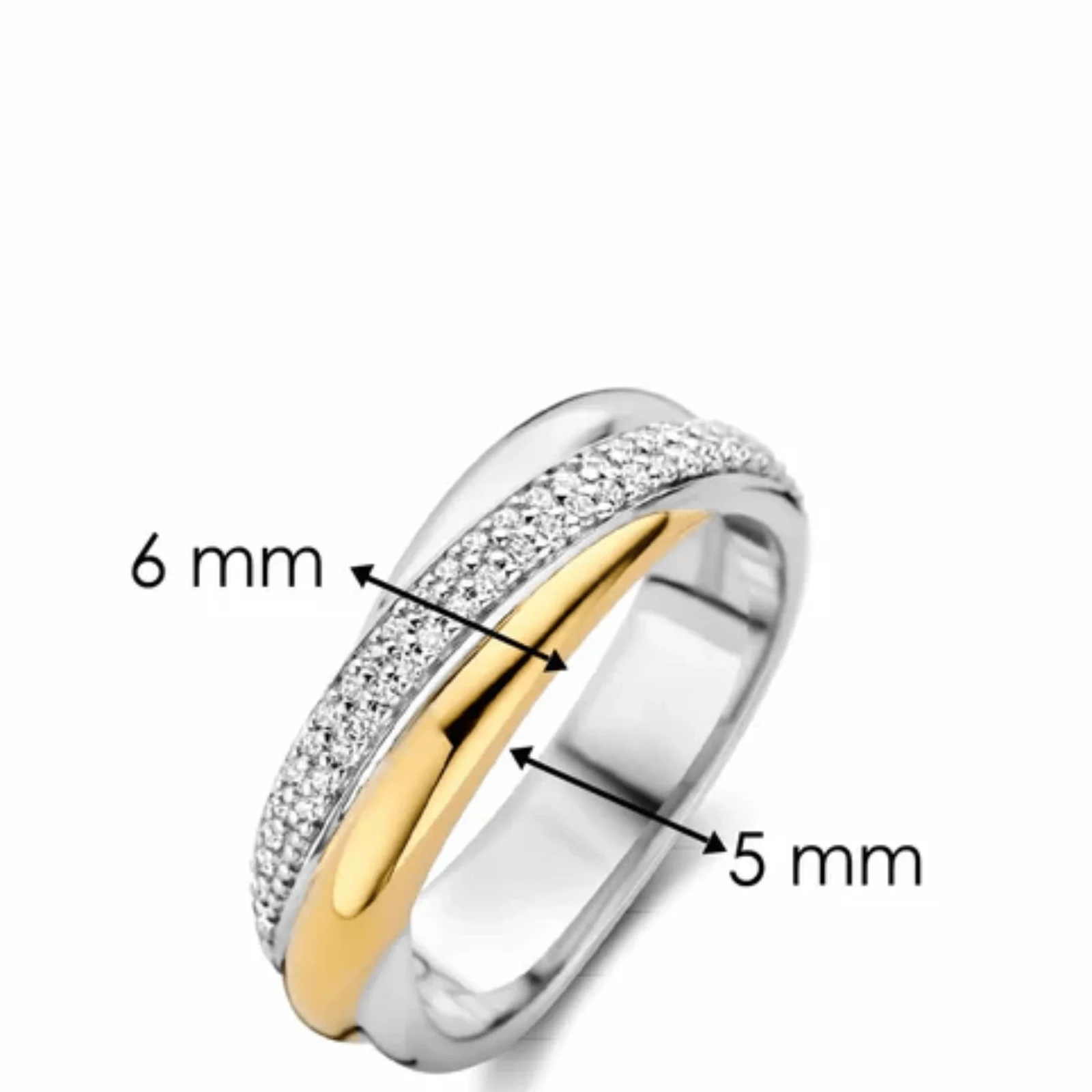 Ti Sento Two Tone Triple Layered Ring - Image 2