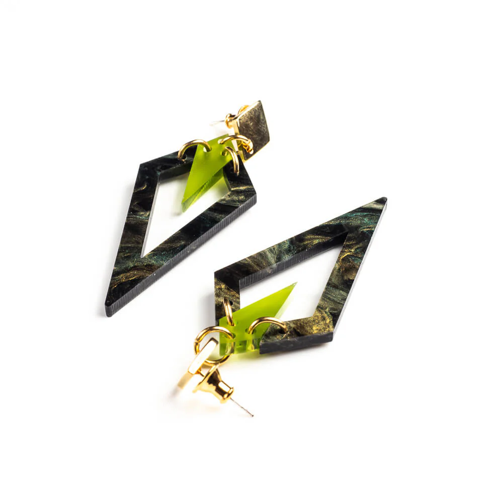TooLally Arrowheads Earrings - Inky Teal - Image 2