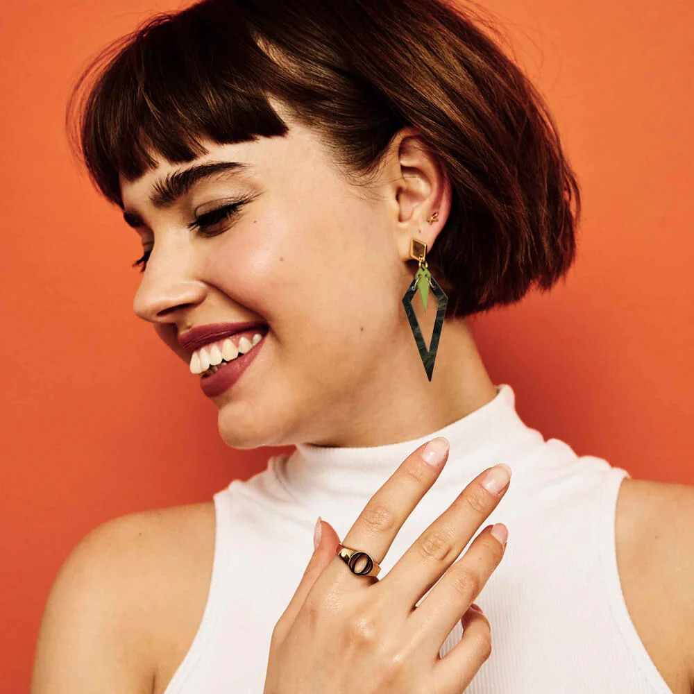 TooLally Arrowheads Earrings - Inky Teal - Image 3