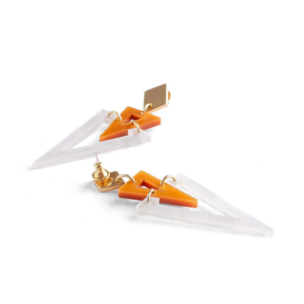 TooLally Arrows Earrings - Gold & MOP - Image 4