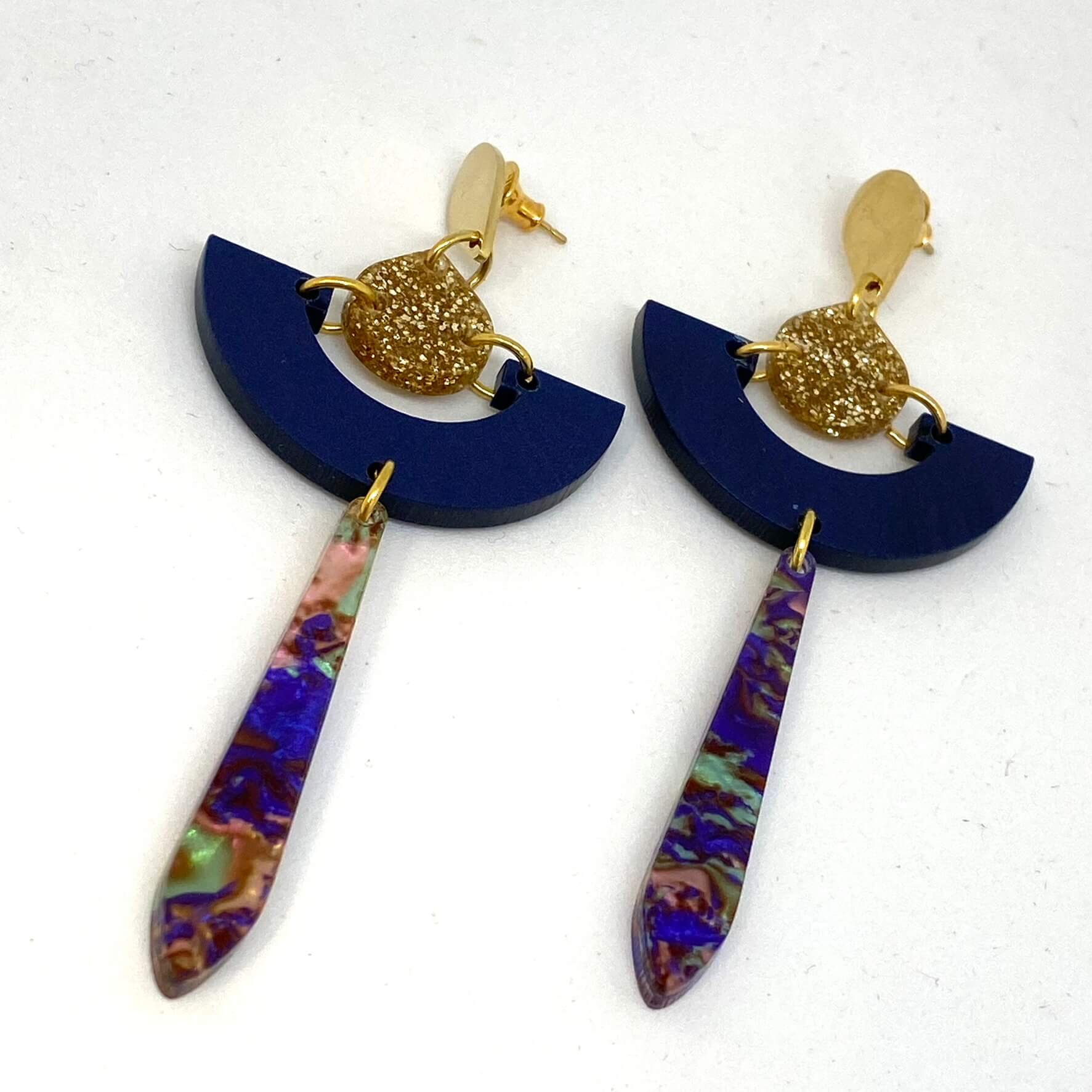 TooLally Daphnes Earrings - Blue Pearl - Image 2