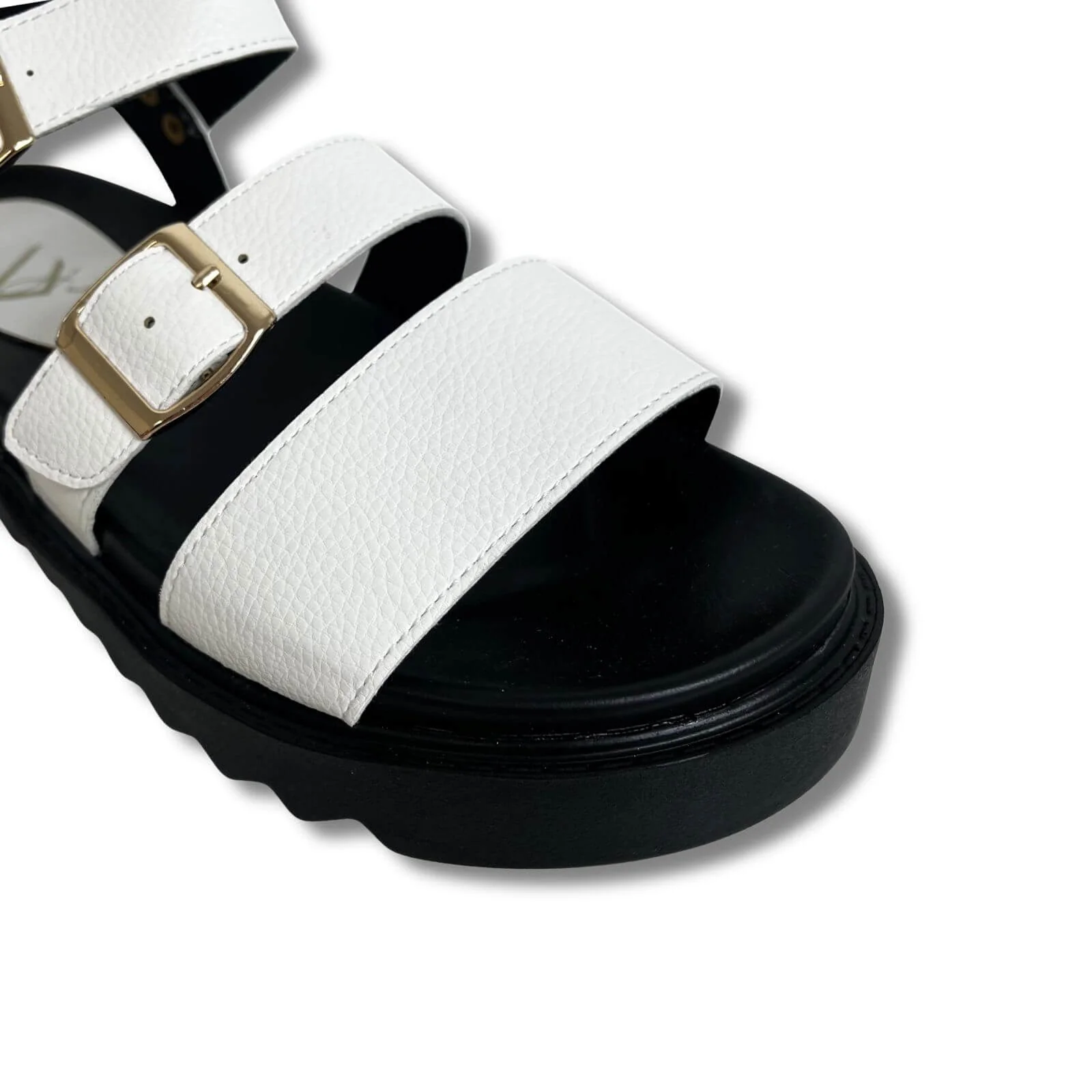 Una Healy Dreams Strappy Flat Sandals - Off White - Image 3