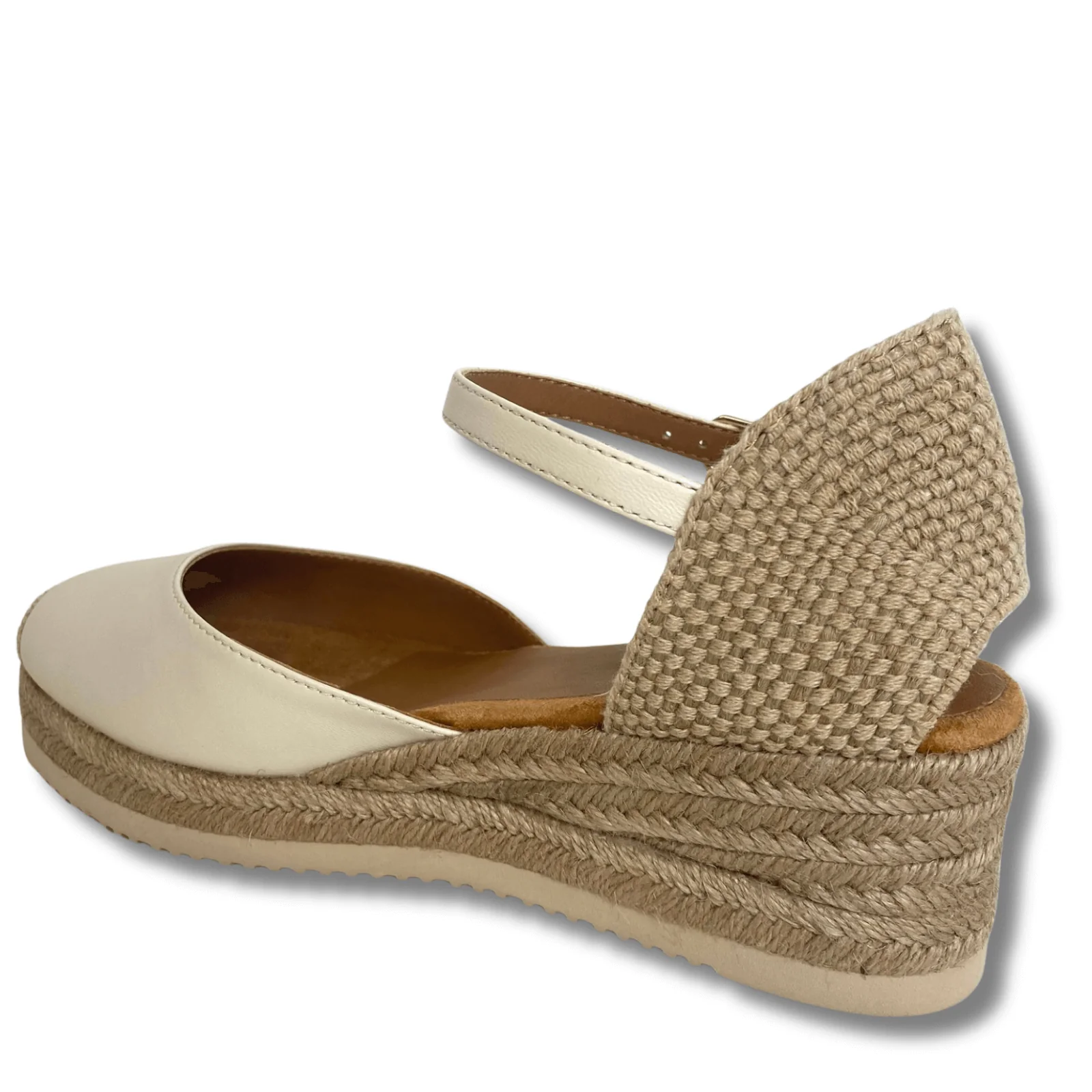 Unisa Cisca Ivory Leather Wedge Shoes - Image 2