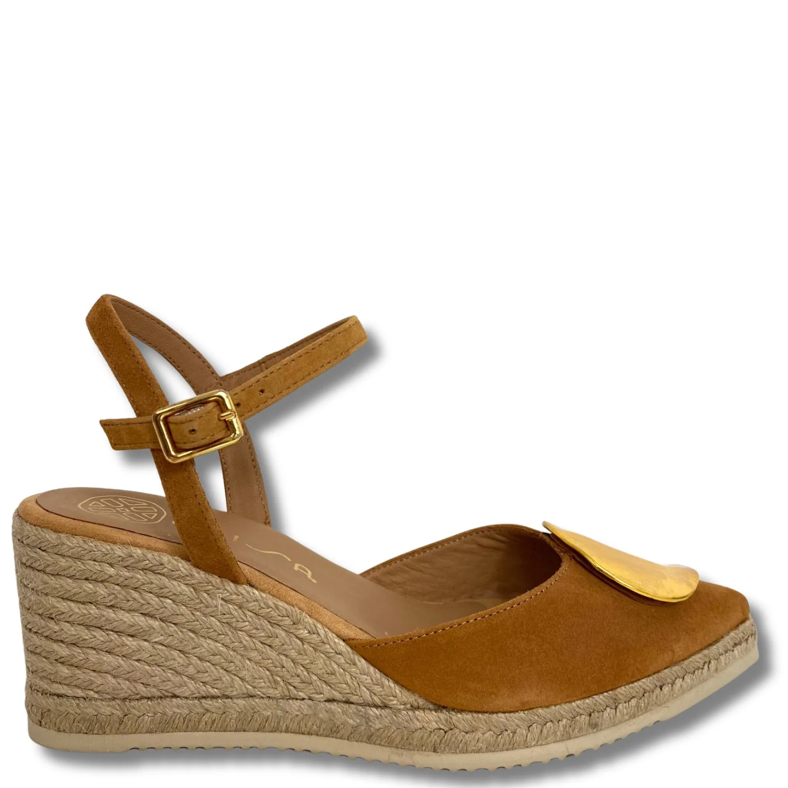 Unisa Delain Ginger Suede Wedge Shoes