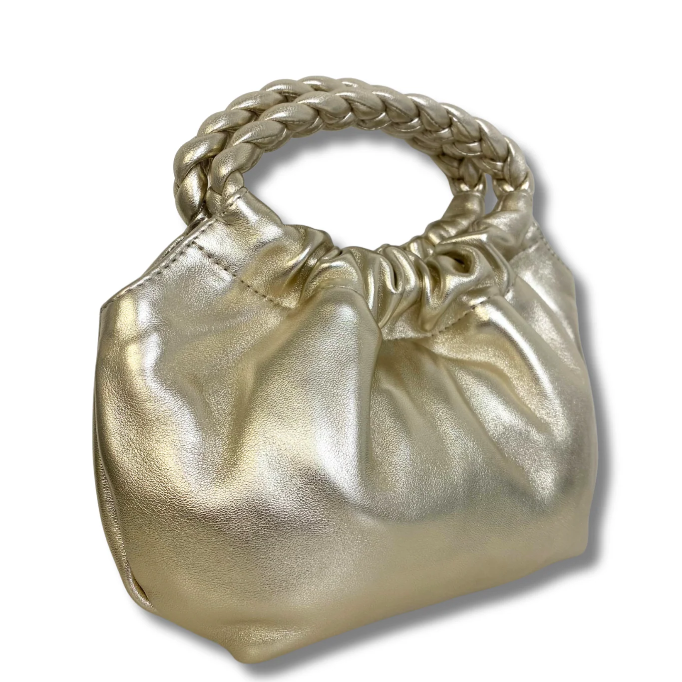 Unisa Zamel Small Gold Gathered Bag