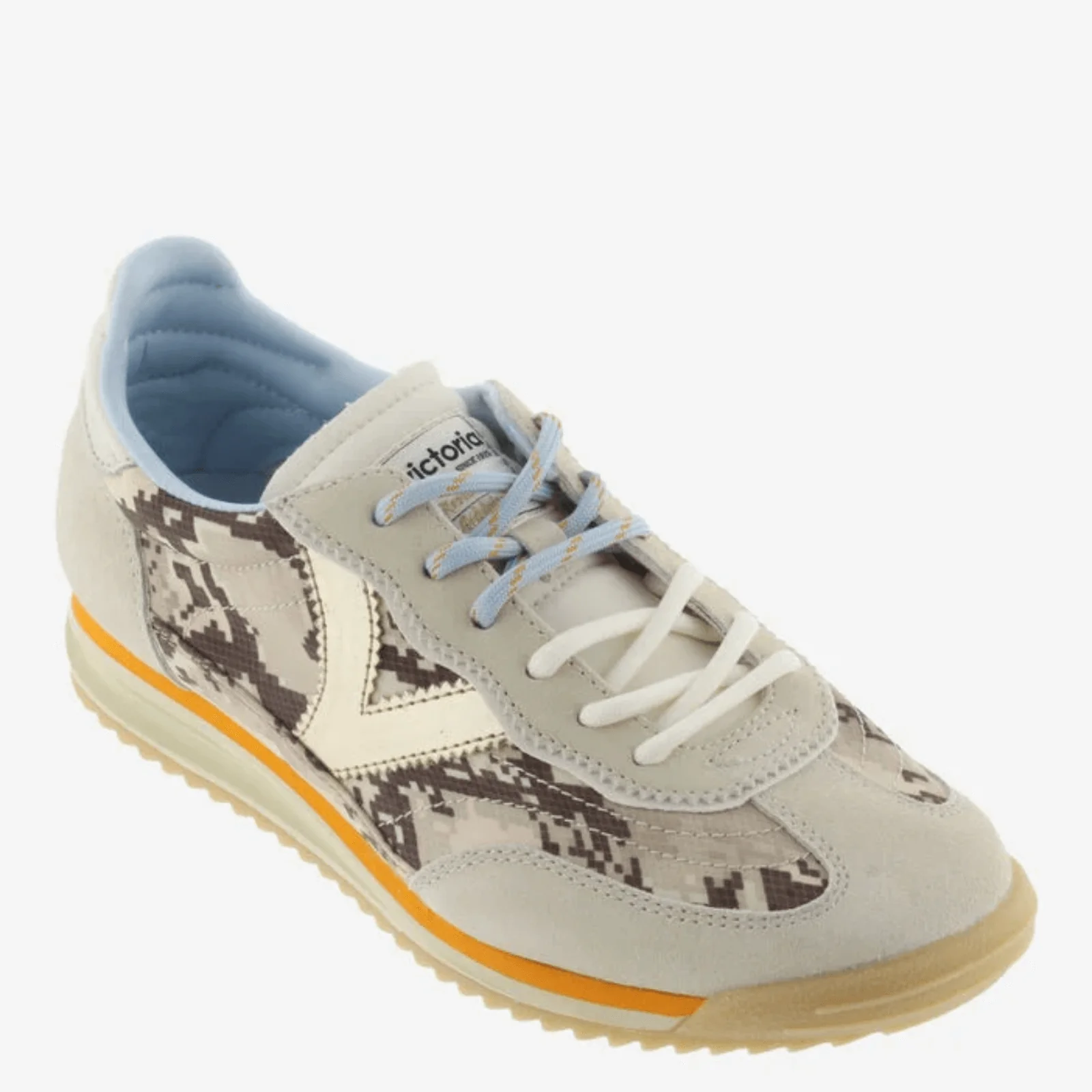 Victoria Saturno Beige Python Pattern Sneakers - Image 2