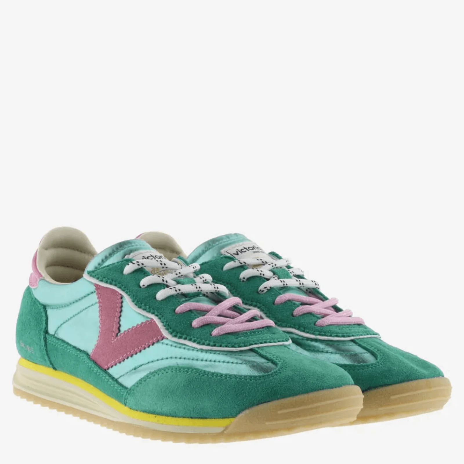 Victoria Saturno Green & Pink Sneakers - Image 4