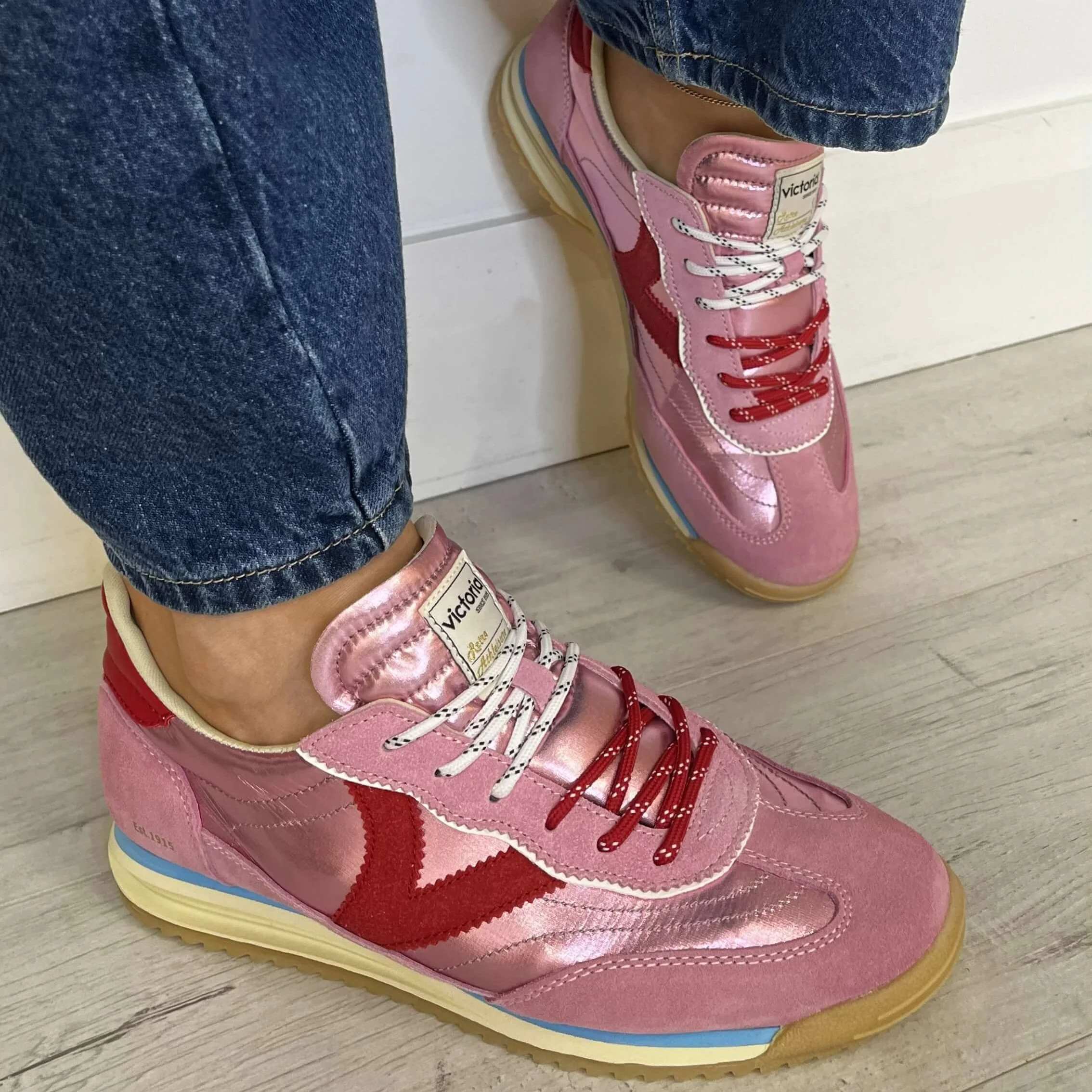 Victoria Saturno Pink & Red Sneakers - Image 5