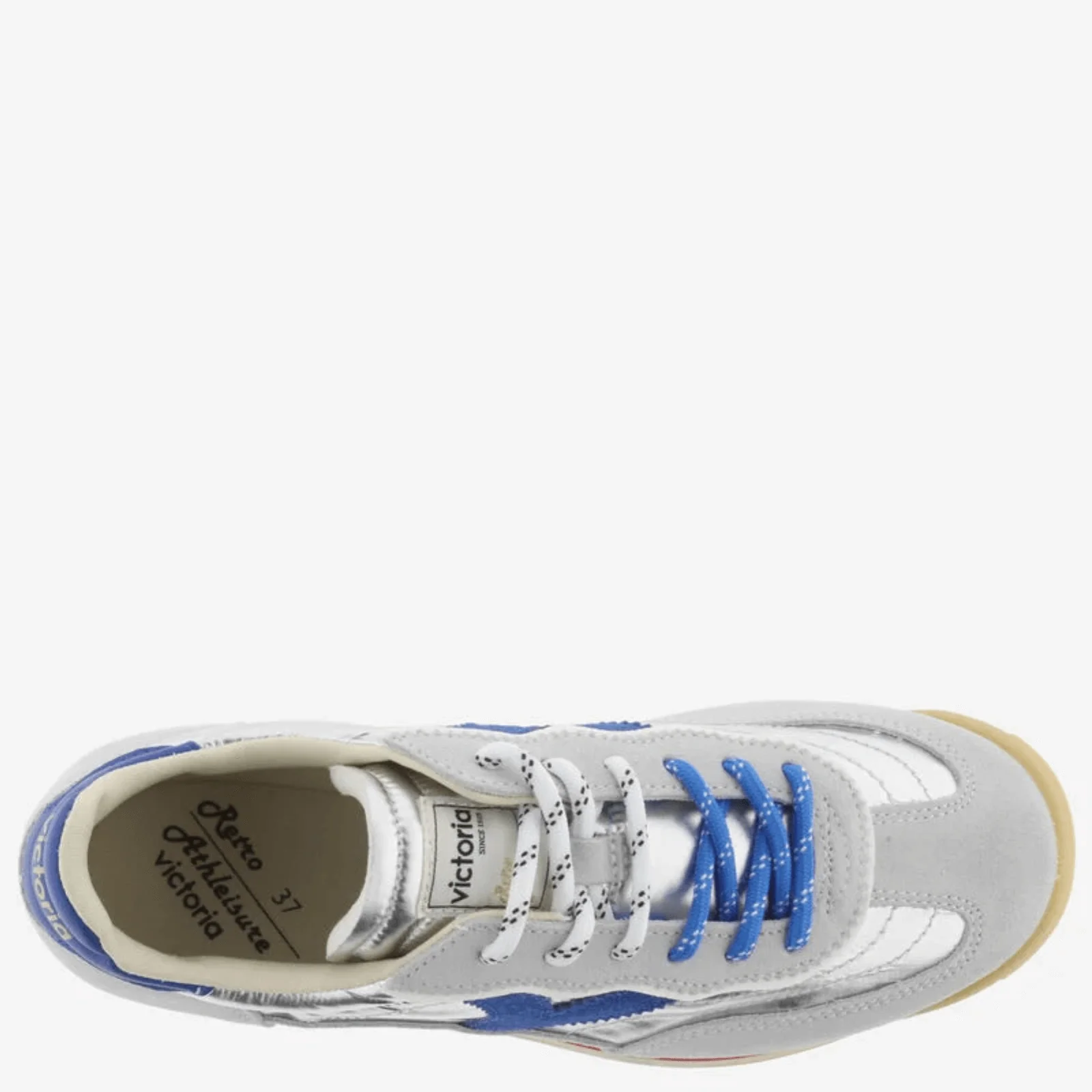 Victoria Saturno Silver & Blue Sneakers - Image 3