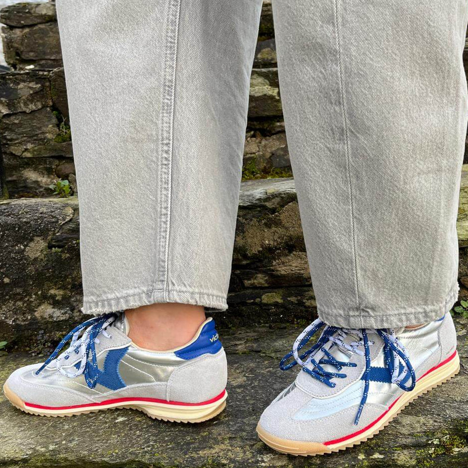 Victoria Saturno Silver & Blue Sneakers - Image 6