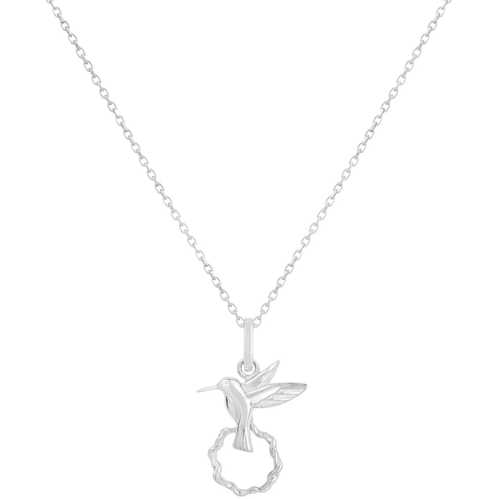Vurchoo Honduras Silver Humming Bird Necklace