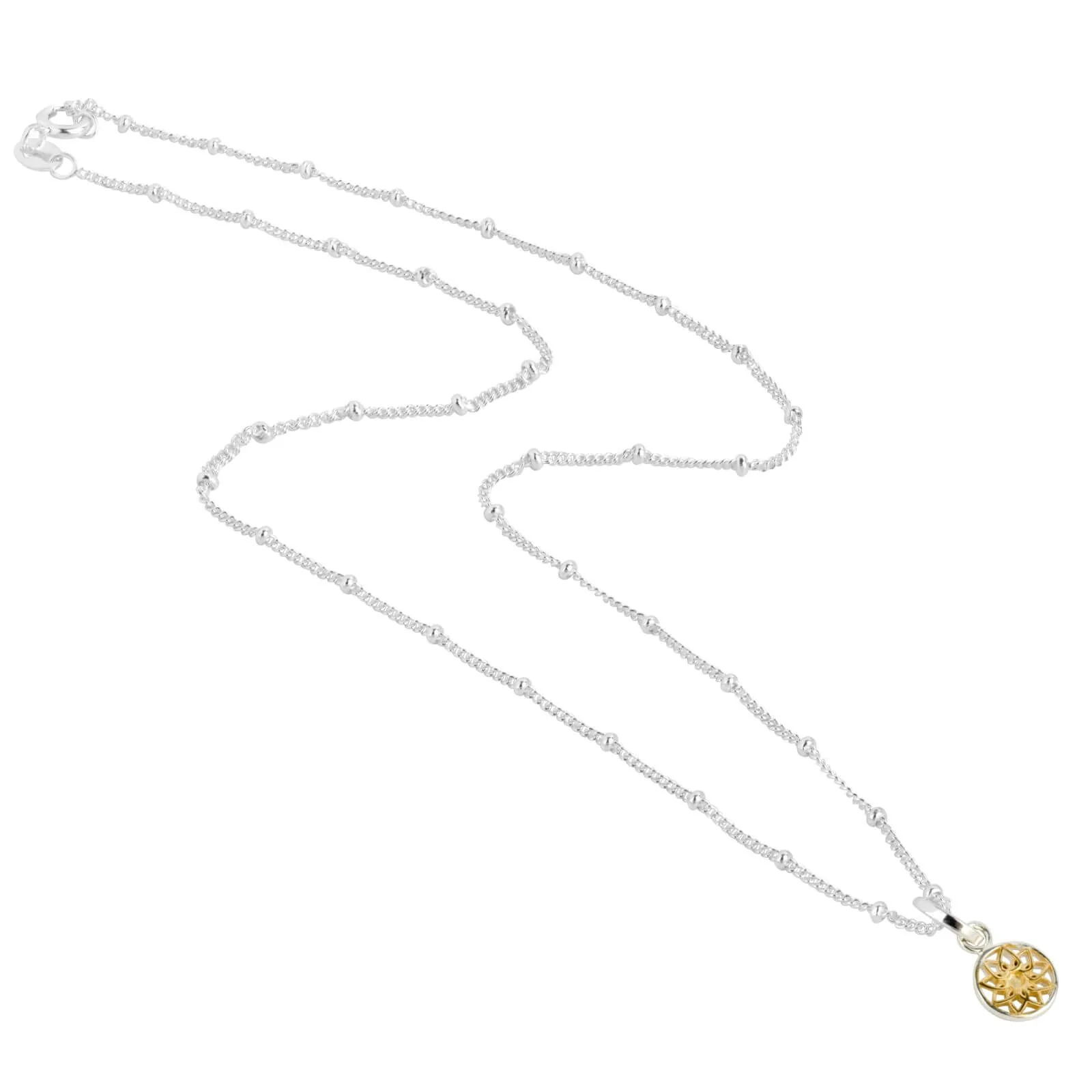 Vurchoo India Two Tone Floral Mandala Necklace - Image 2