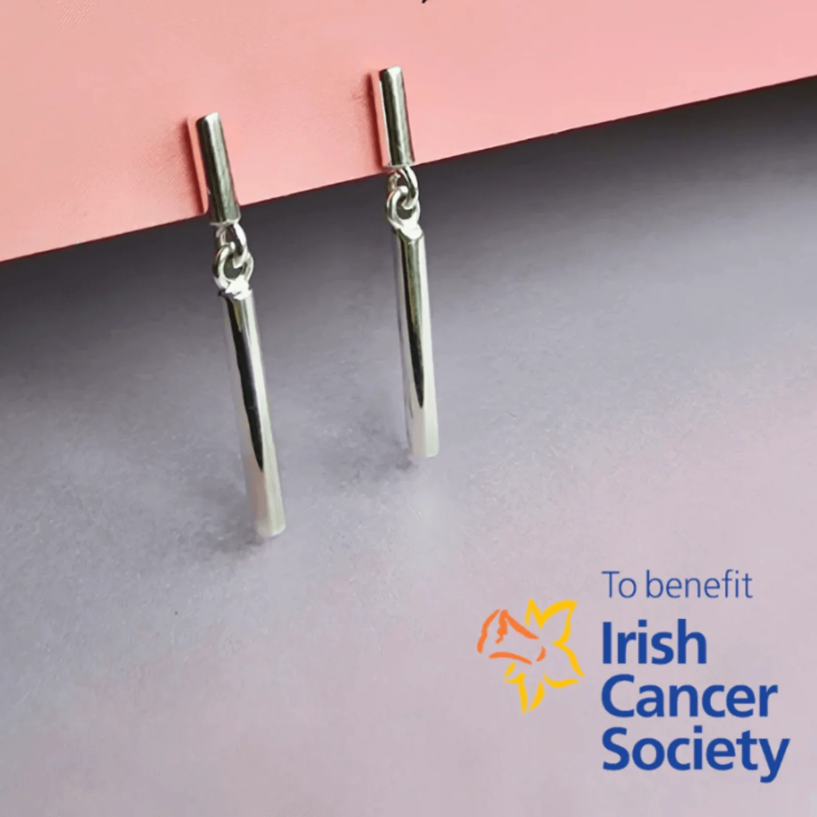 Vurchoo Ireland Silver Bar Drop Earrings