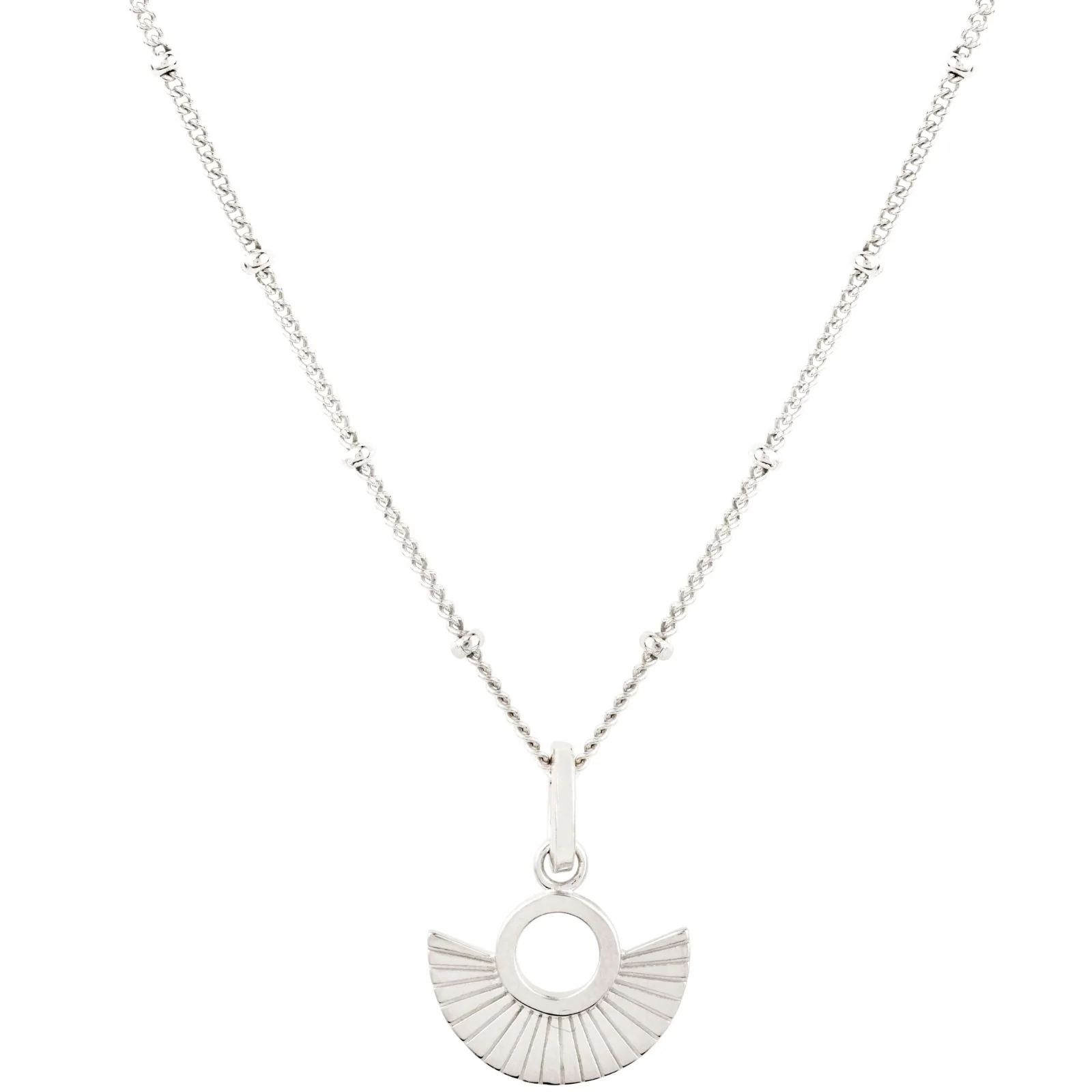 Vurchoo Nicaragua Silver Deco Fan Necklace