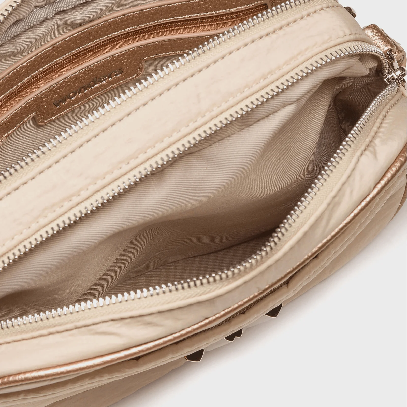 Wonders Beige Nylon Casual Crossbody Bag - Image 3