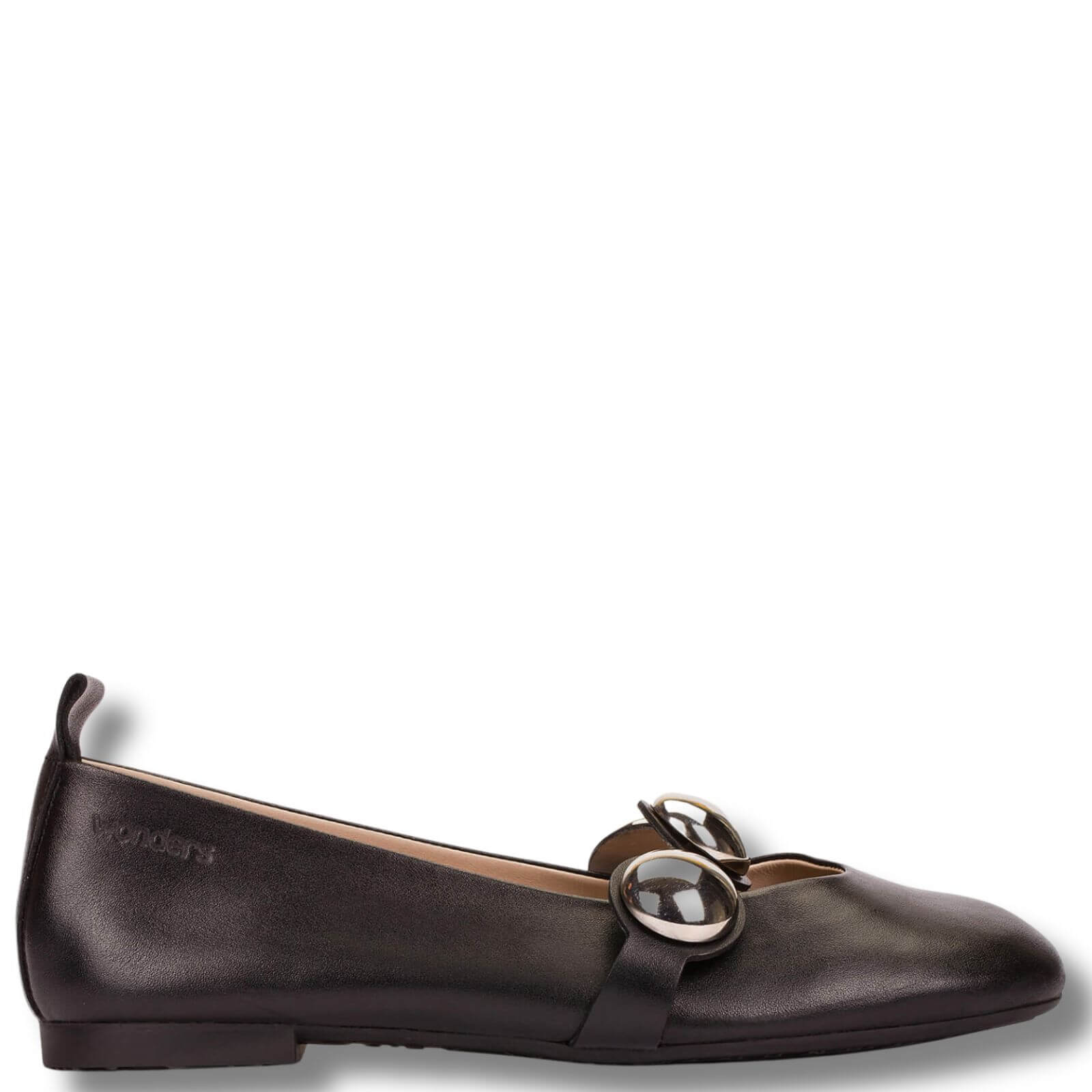 Wonders Black Leather Pumps