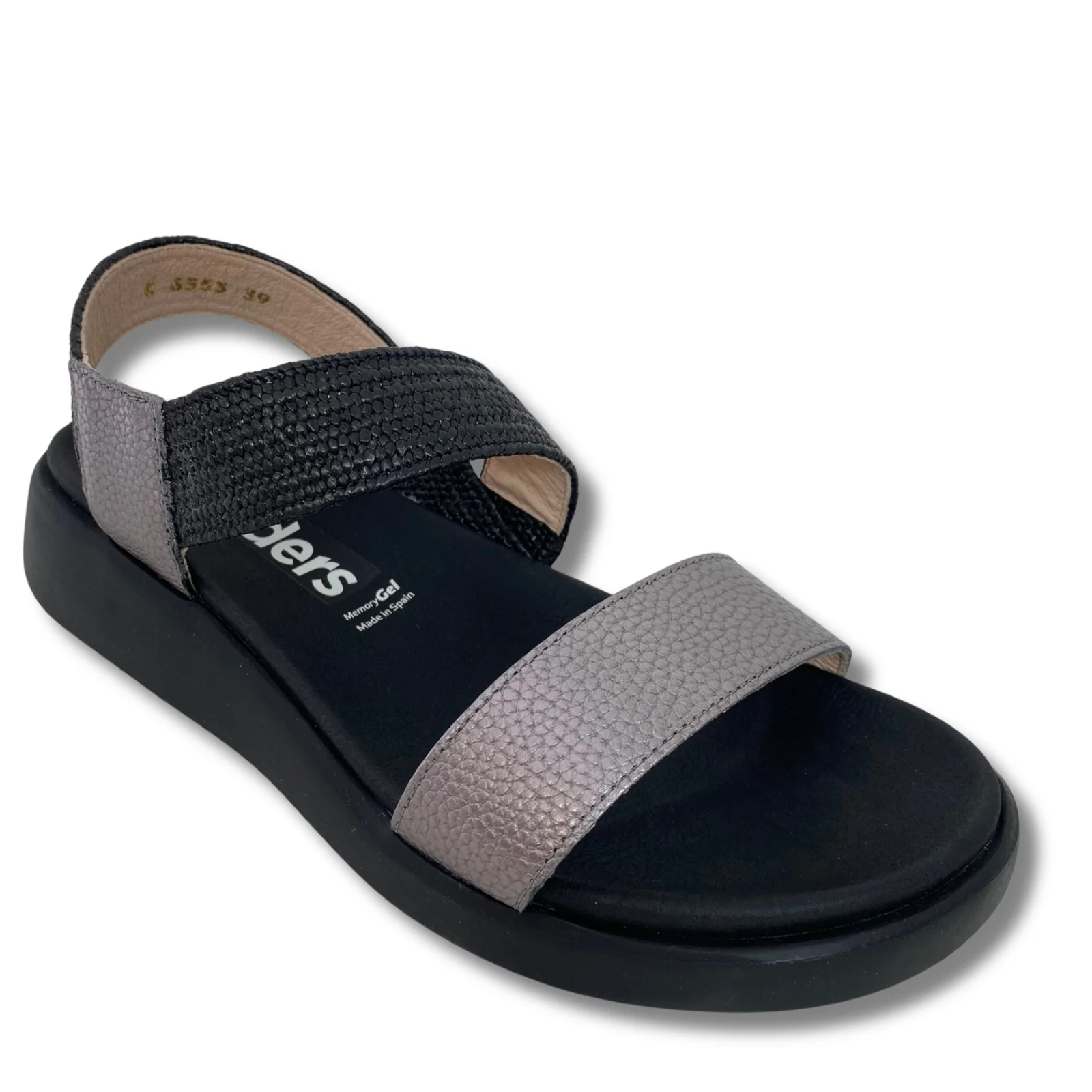 Wonders Black Raffia Strap Sandals - Image 3